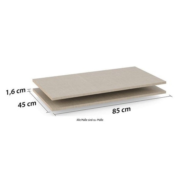 Einlegeboden Zubehör für -Schwebetürenschränke 2er-Set Breite 85 cm, Tiefe 45 cm