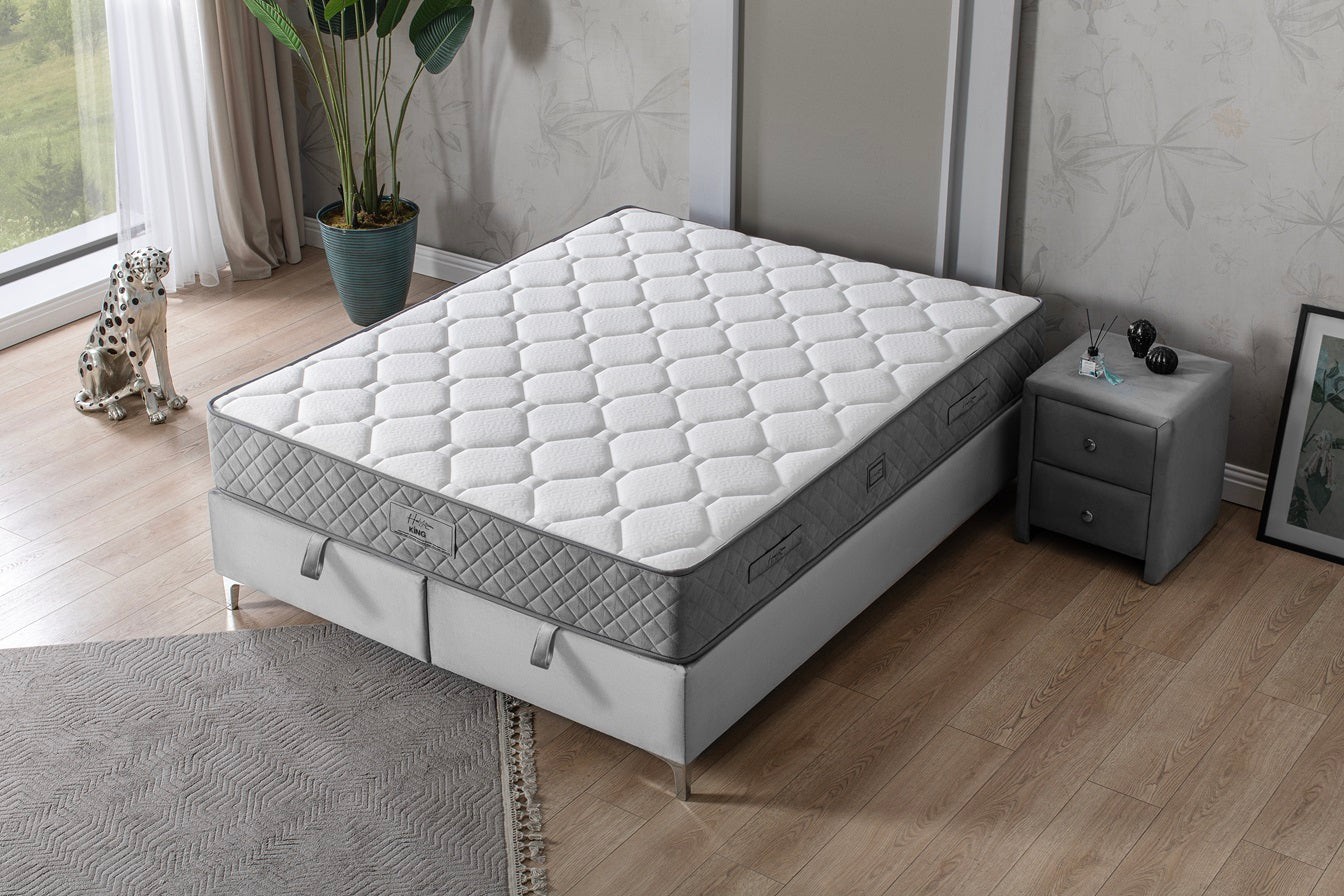 Boxspringbett KİNG, mit Bettkasten inkl. Matratze