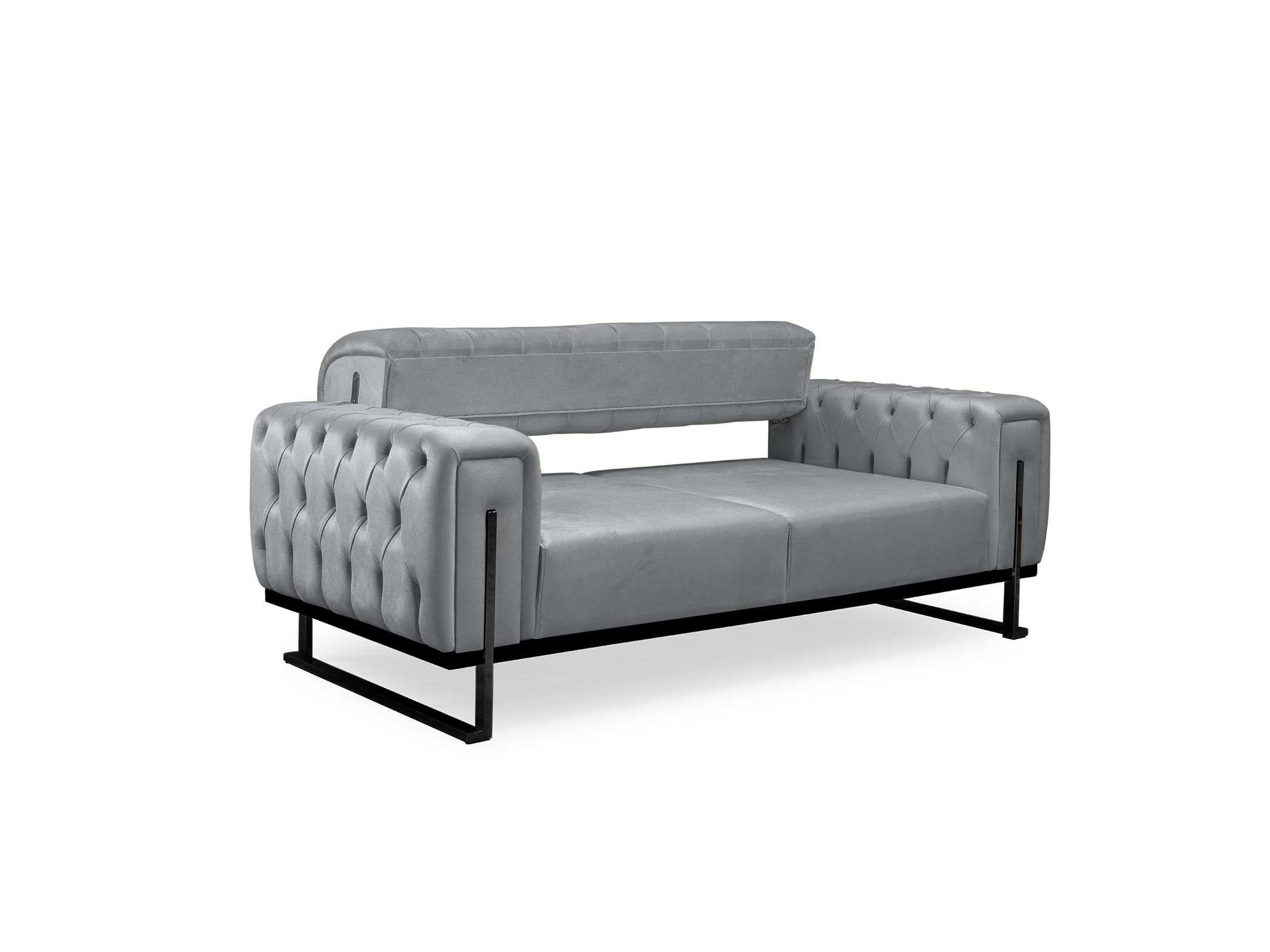 Bienne Furniture Couchgarnitur Harmonie 3-Sitzer+2-Sitzer+Sessel (Schwarz Farben, Grau)