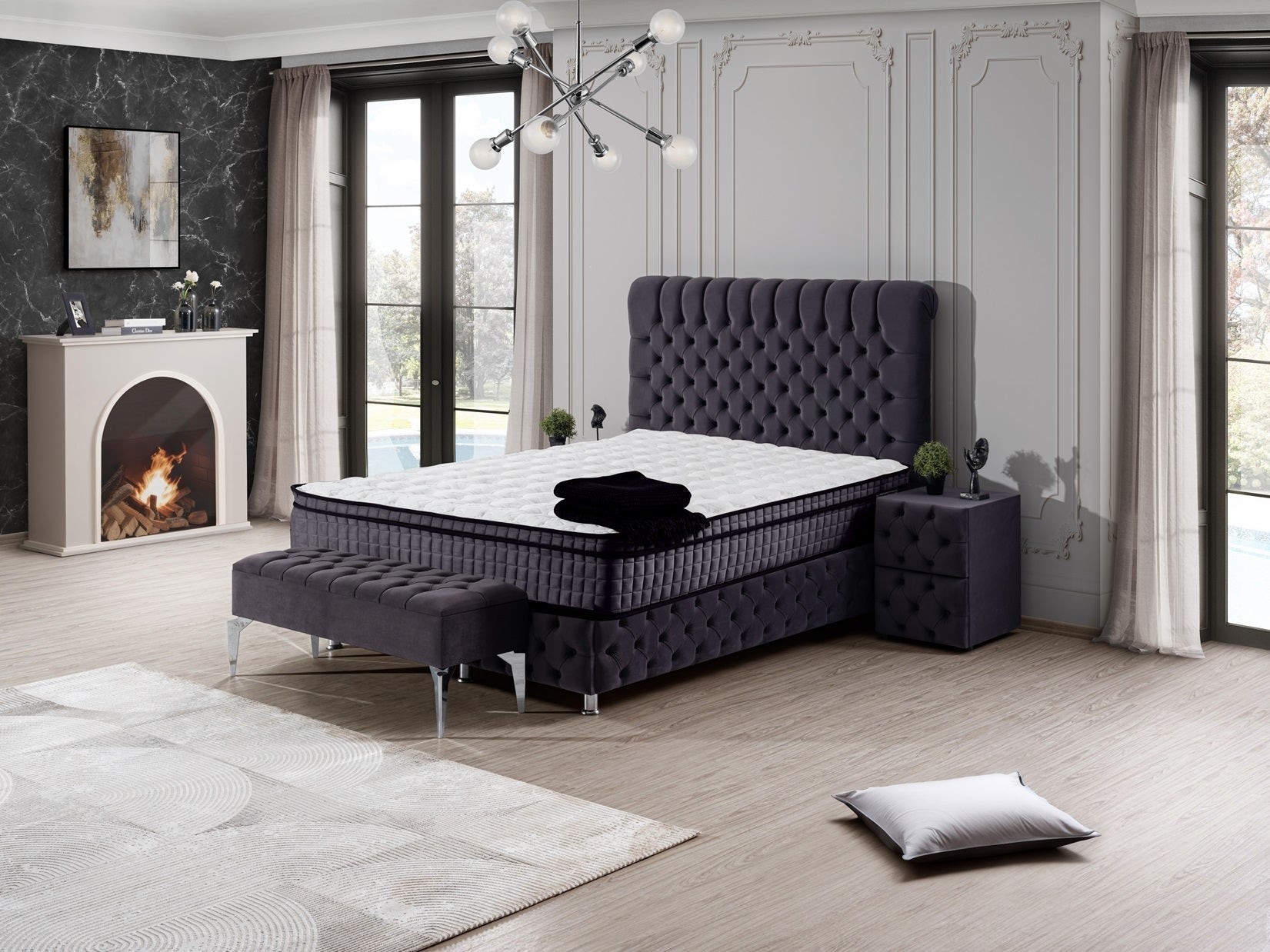Boxspringbett  ROMA mit Bettkasten inkl. Matratze
