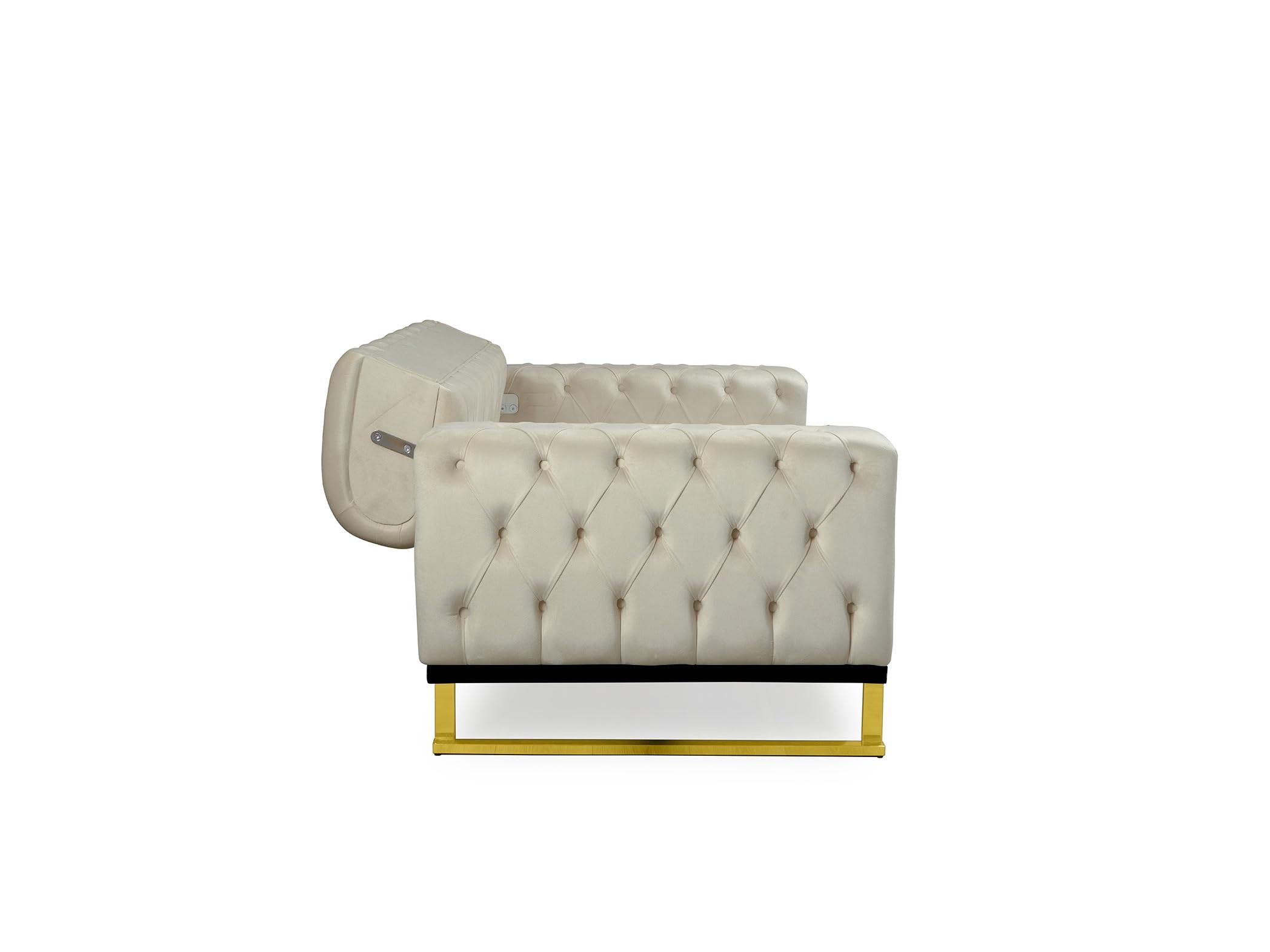 Bienne Furniture Couchgarnitur Harmonie 3-Sitzer+2-Sitzer+Sessel (Gold Farben, Beige)