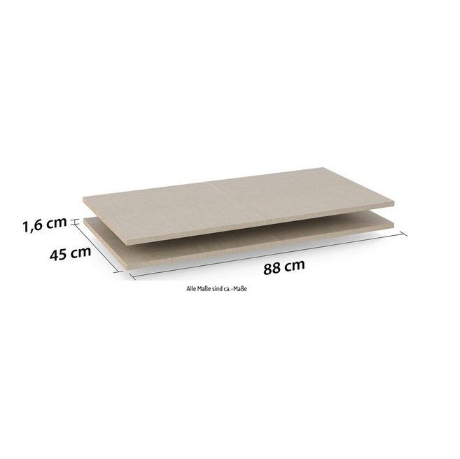 Einlegeboden Zubehör für -Drehtürenschränke 2er-Set Breite 88 cm, Tiefe 45 cm