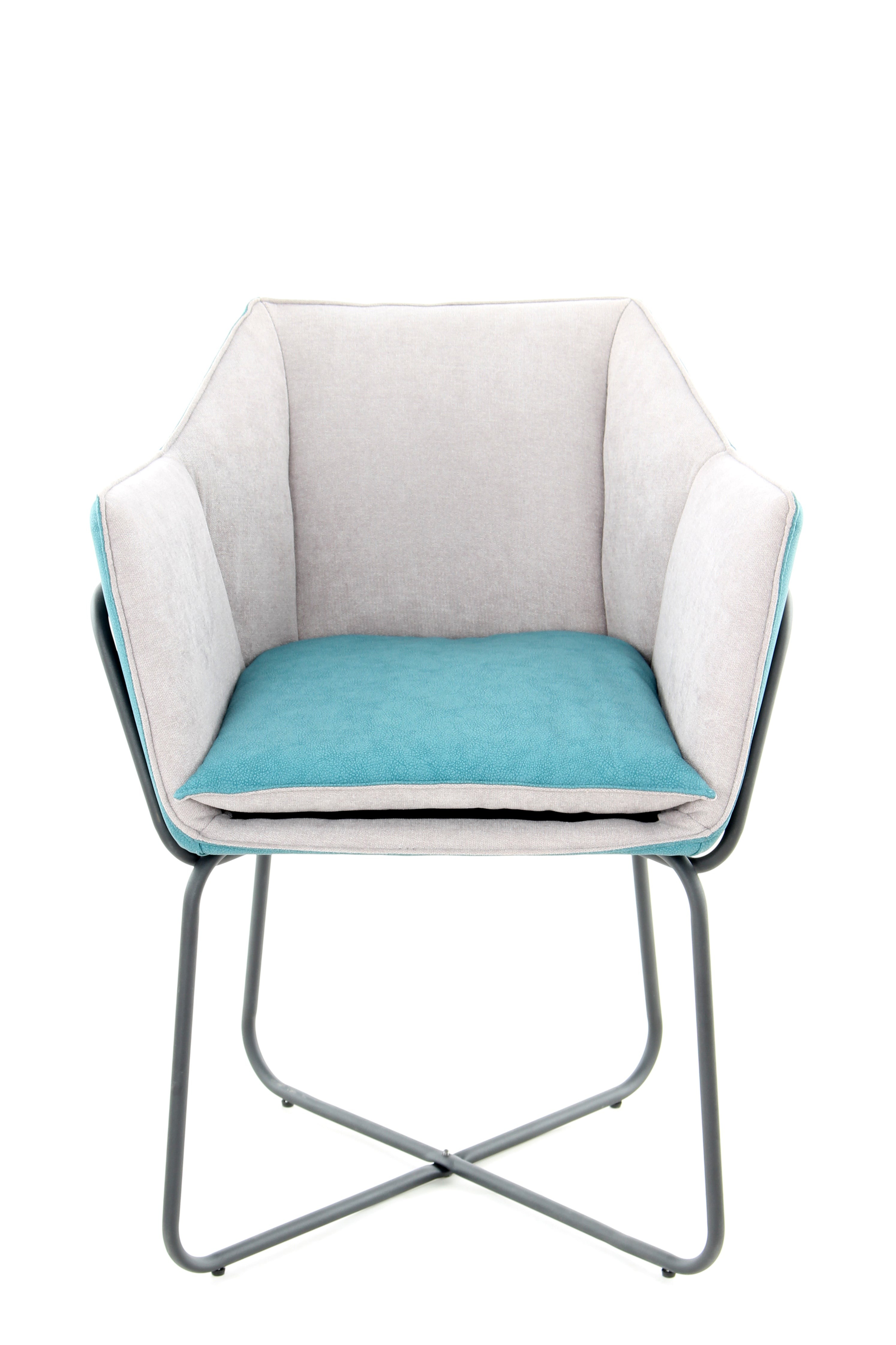 Stuhl Marietta 110 Grau / Petrol