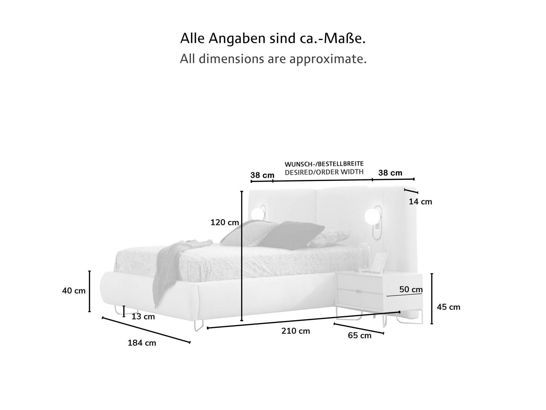 ESTELLA Boxspringbett mit Bettkasten inkl. Matratze