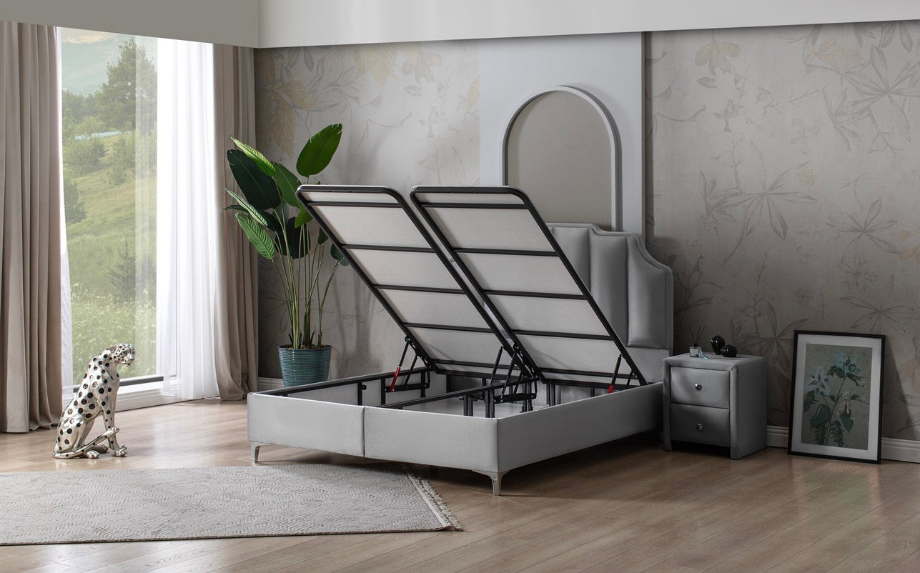 Boxspringbett KİNG, mit Bettkasten inkl. Matratze