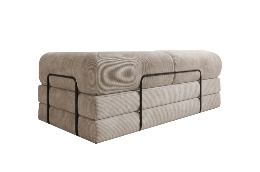 Designer Sofa Oscar 3 Sitzer in Cord mit Bettfunktion