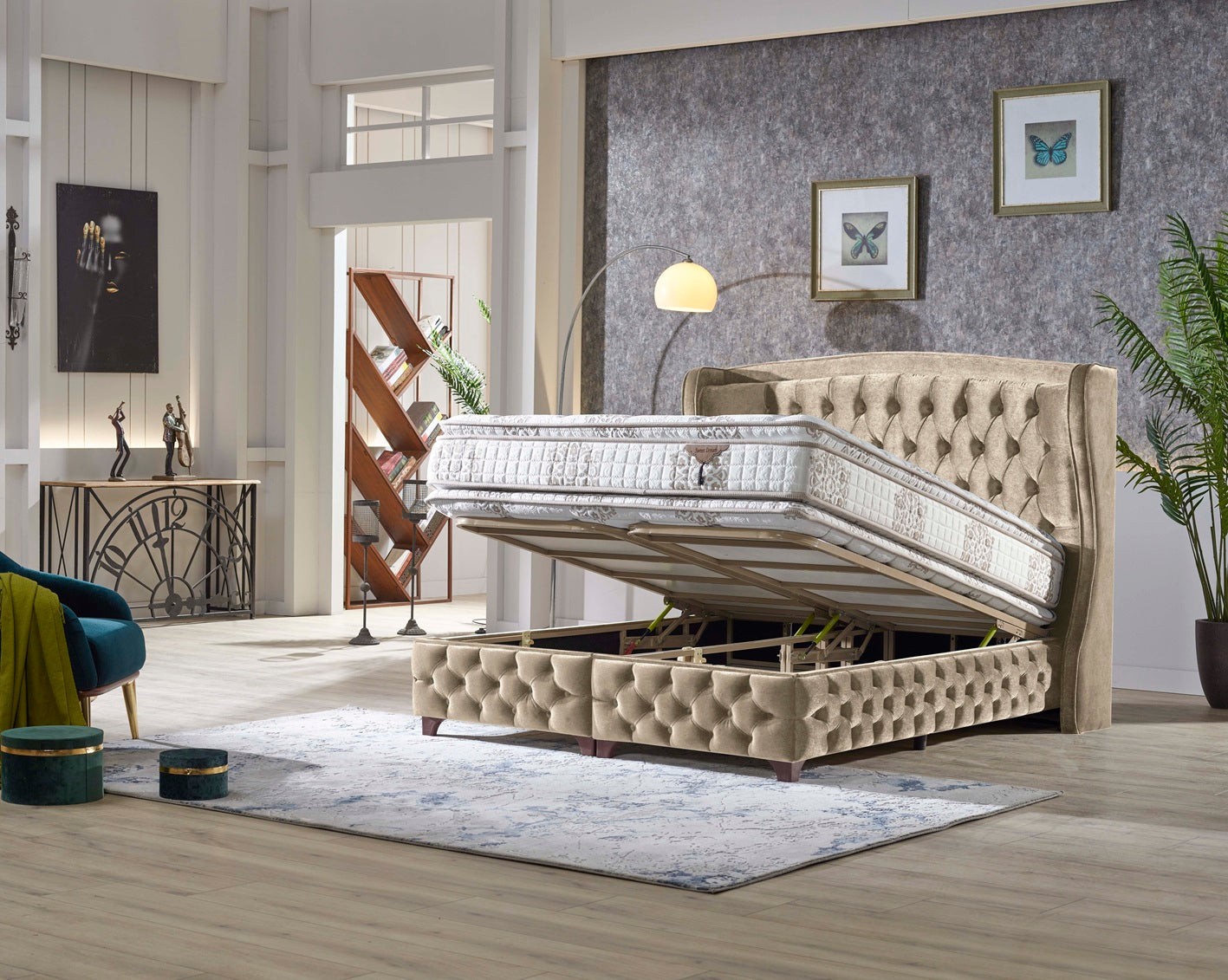 KUKA Boxspringbett mit Bettkasten inkl. Matratze