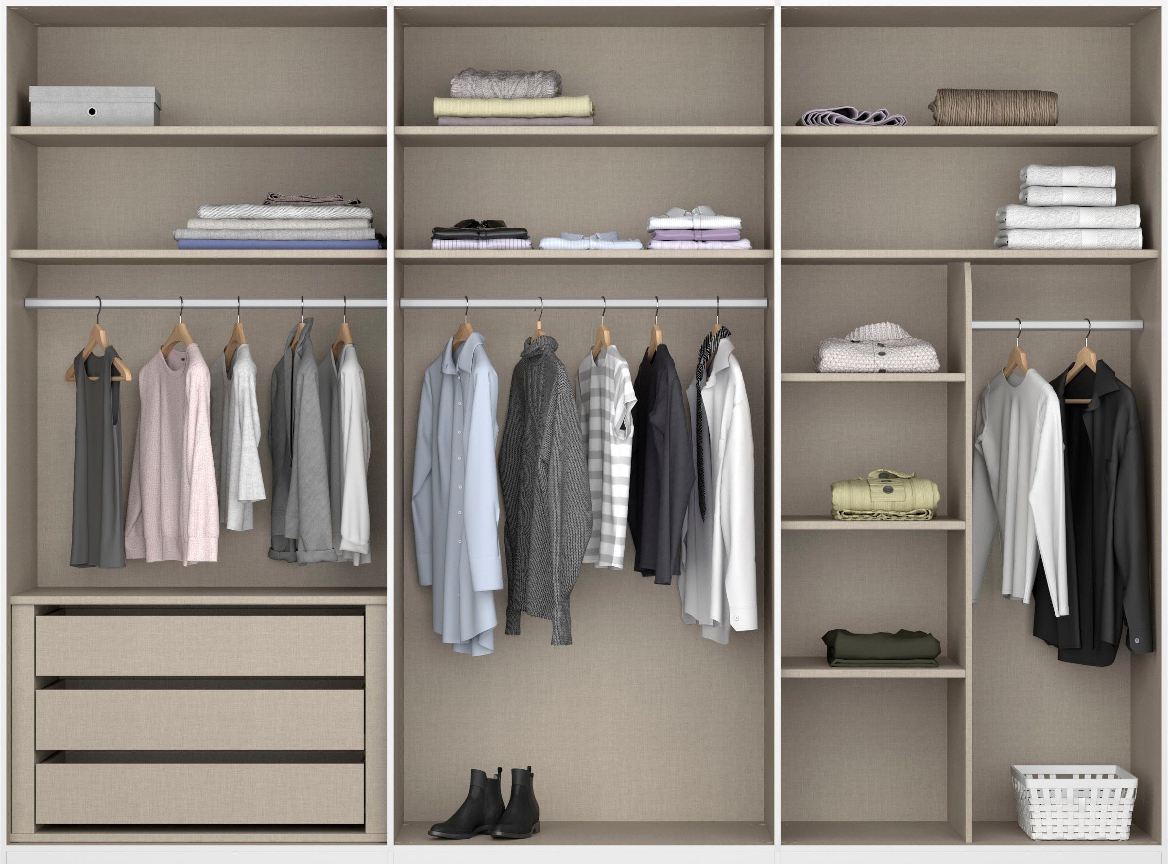 Kleiderschrank Monaco 300cm Breit inkl. Zubehör & Aufbauservice