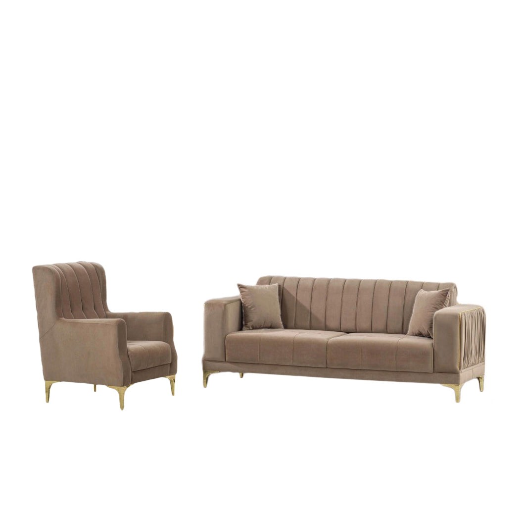 Couch-Set Polstergarnitur Palermo Spar-Set mit Bettfunktion