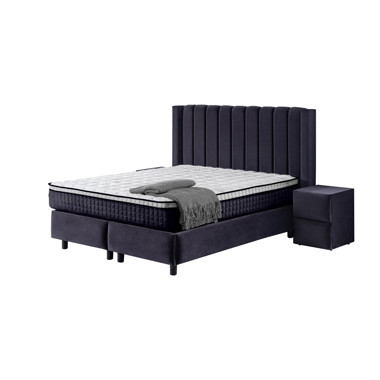 Boxspringbett OSLO mit Bettkasten inkl. Matratze