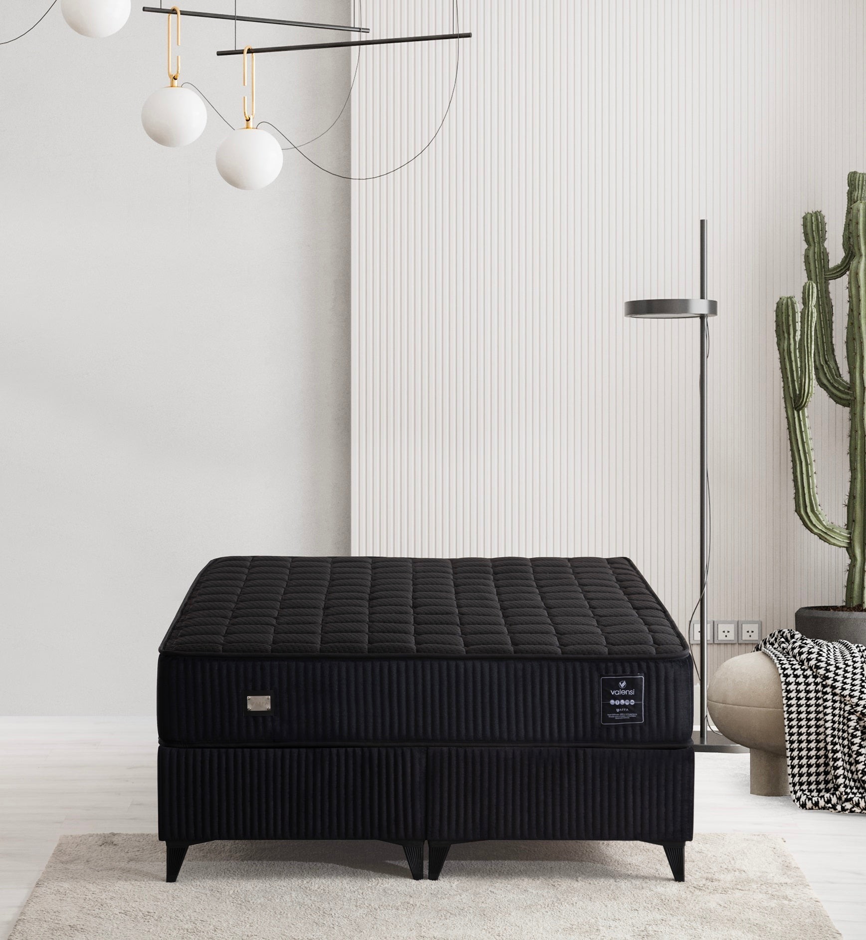 L-RNZ VALANSİ Boxspringbett mit Bettkasten inklusive Bett und Aufbauservice
