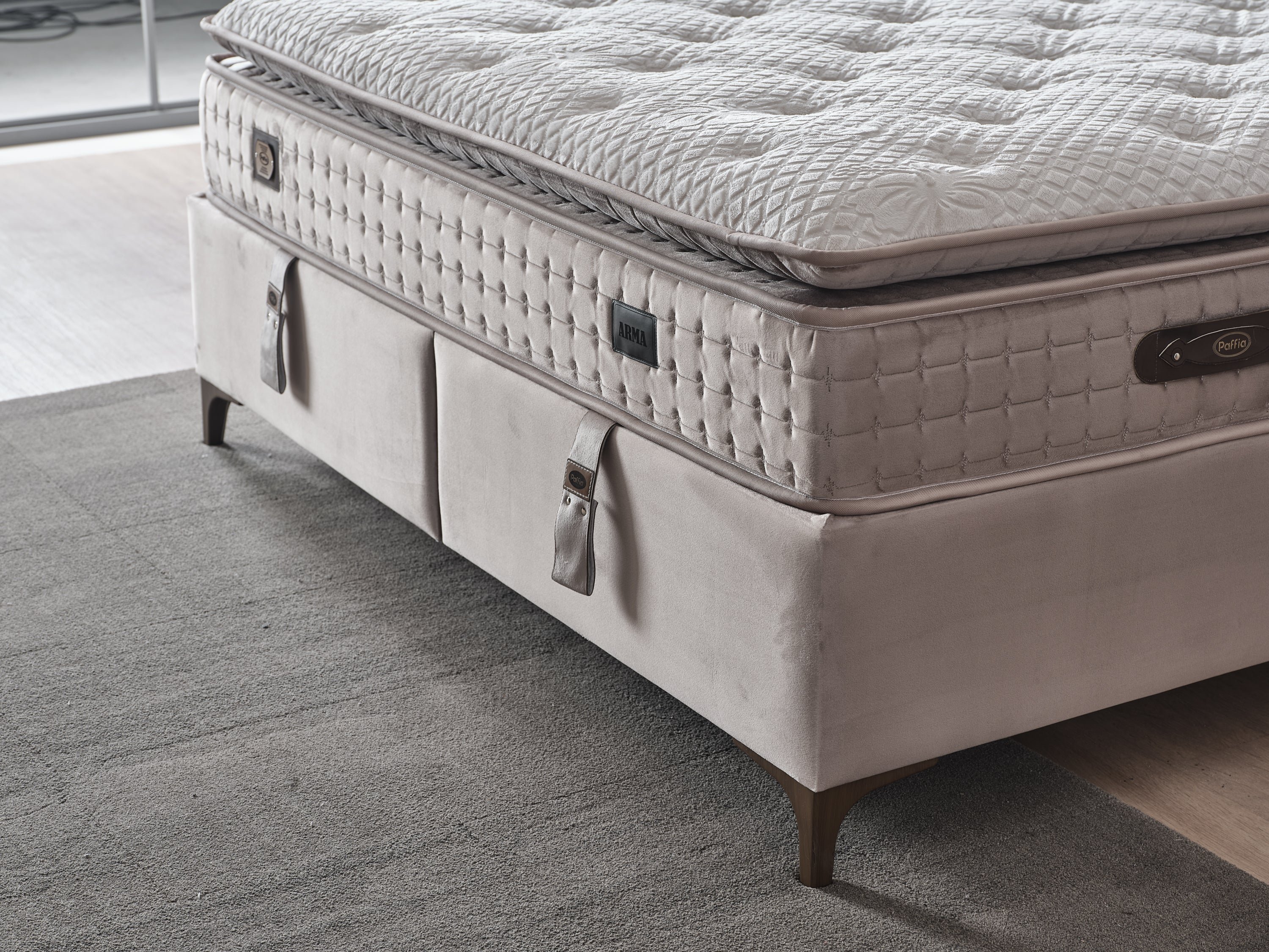 Boxspringbett NOTTE-ARMA , mit Bettkasten inkl. Matratze