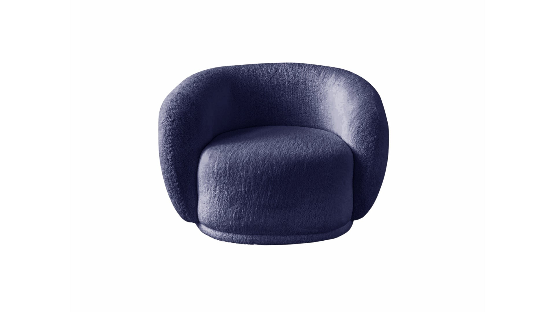 Sessel Bohne 1-Sitzer Lounch-Couch in Teddy-Plüschstoff