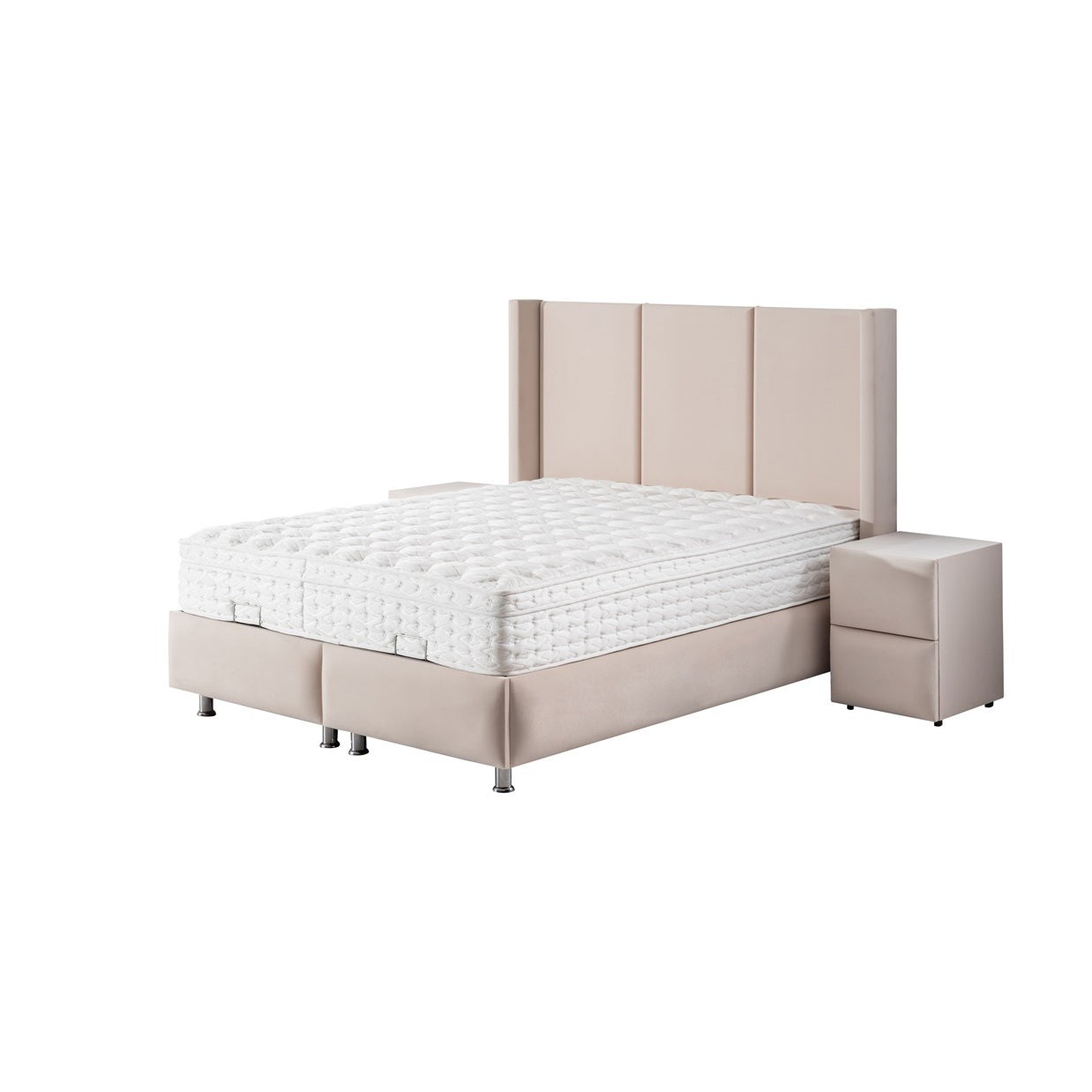 Boxspringbett PARİS mit Bettkasten inkl. Matratze