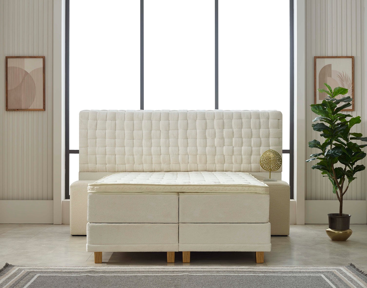 DALİA Boxspringbett mit Bettkasten inkl. Matratze