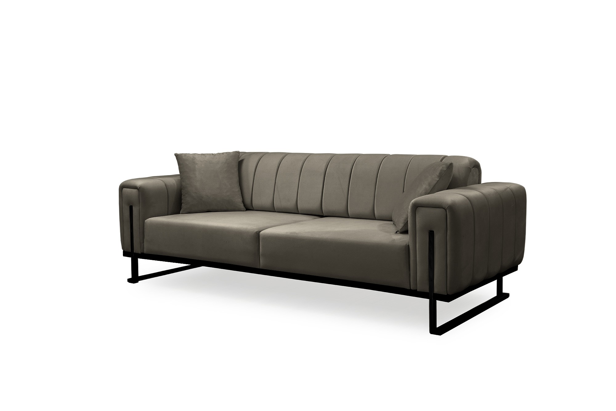 Elegance Couchgarnitur Spar Set in 6 versch. Farben und 3 Kufen-Farben