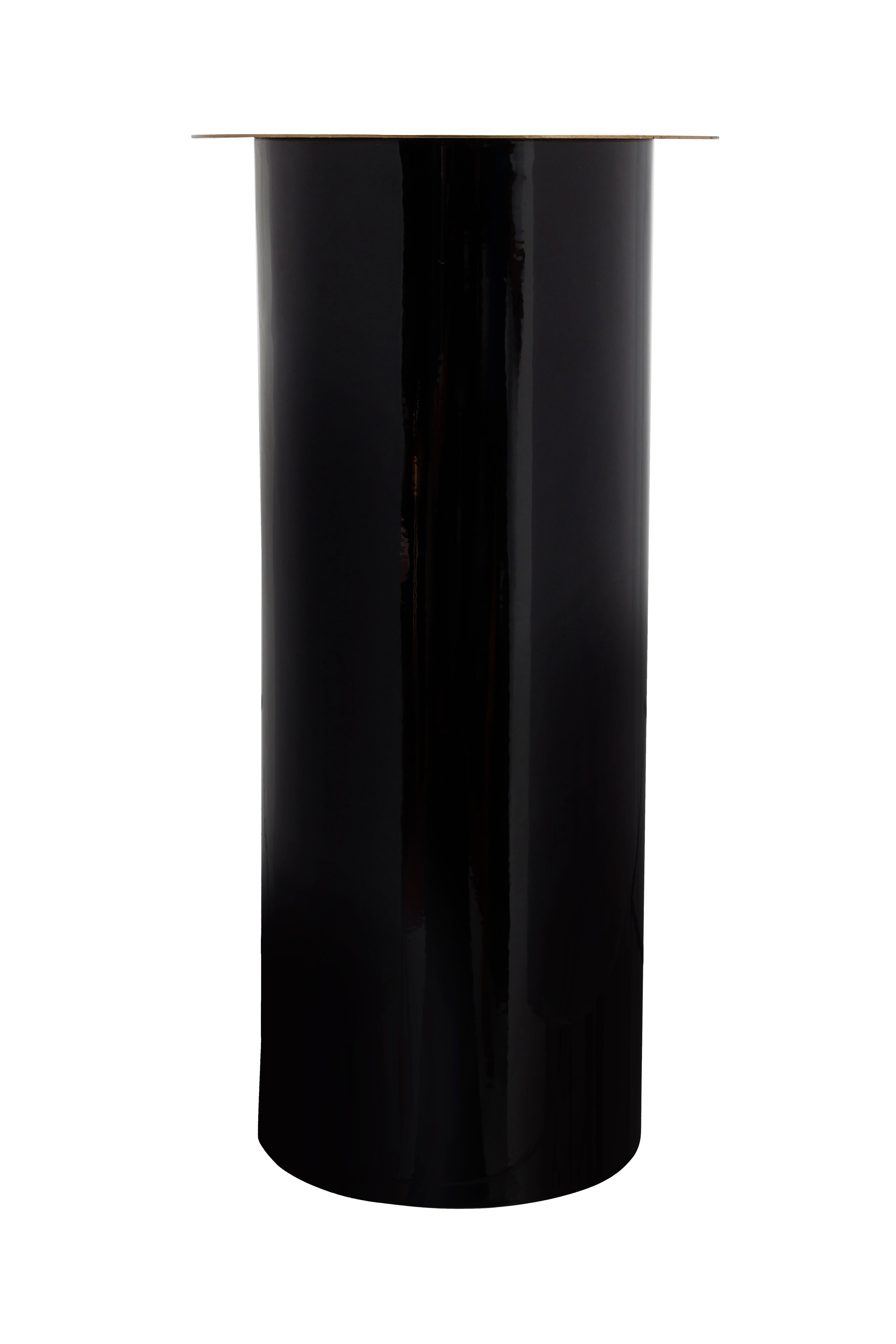 Bodenkerzenständer Art Deco 165 Schwarz / Gold
