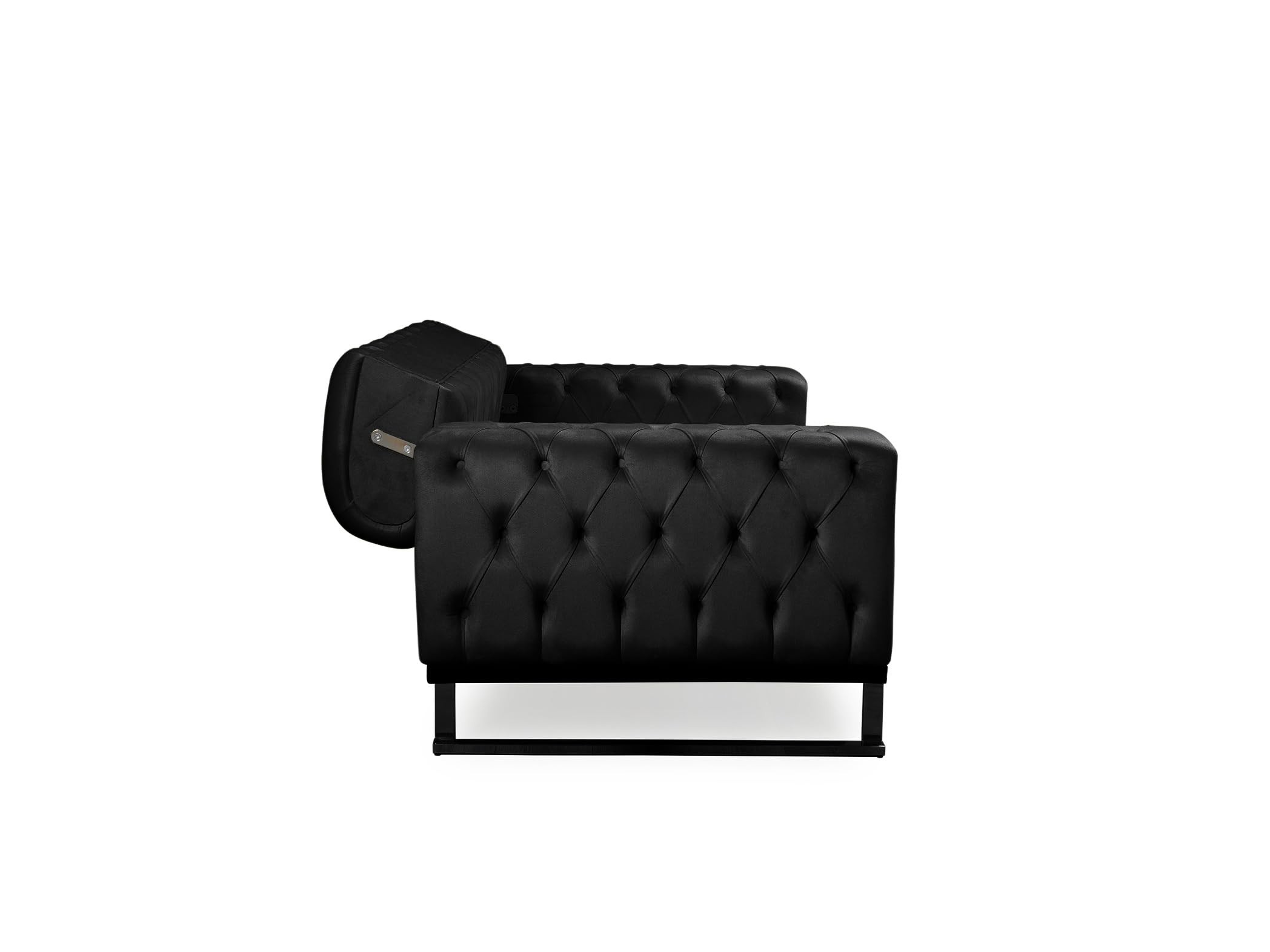 Bienne Furniture Couchgarnitur Harmonie 3-Sitzer+2-Sitzer+Sessel (Schwarz Farben, Schwarz)