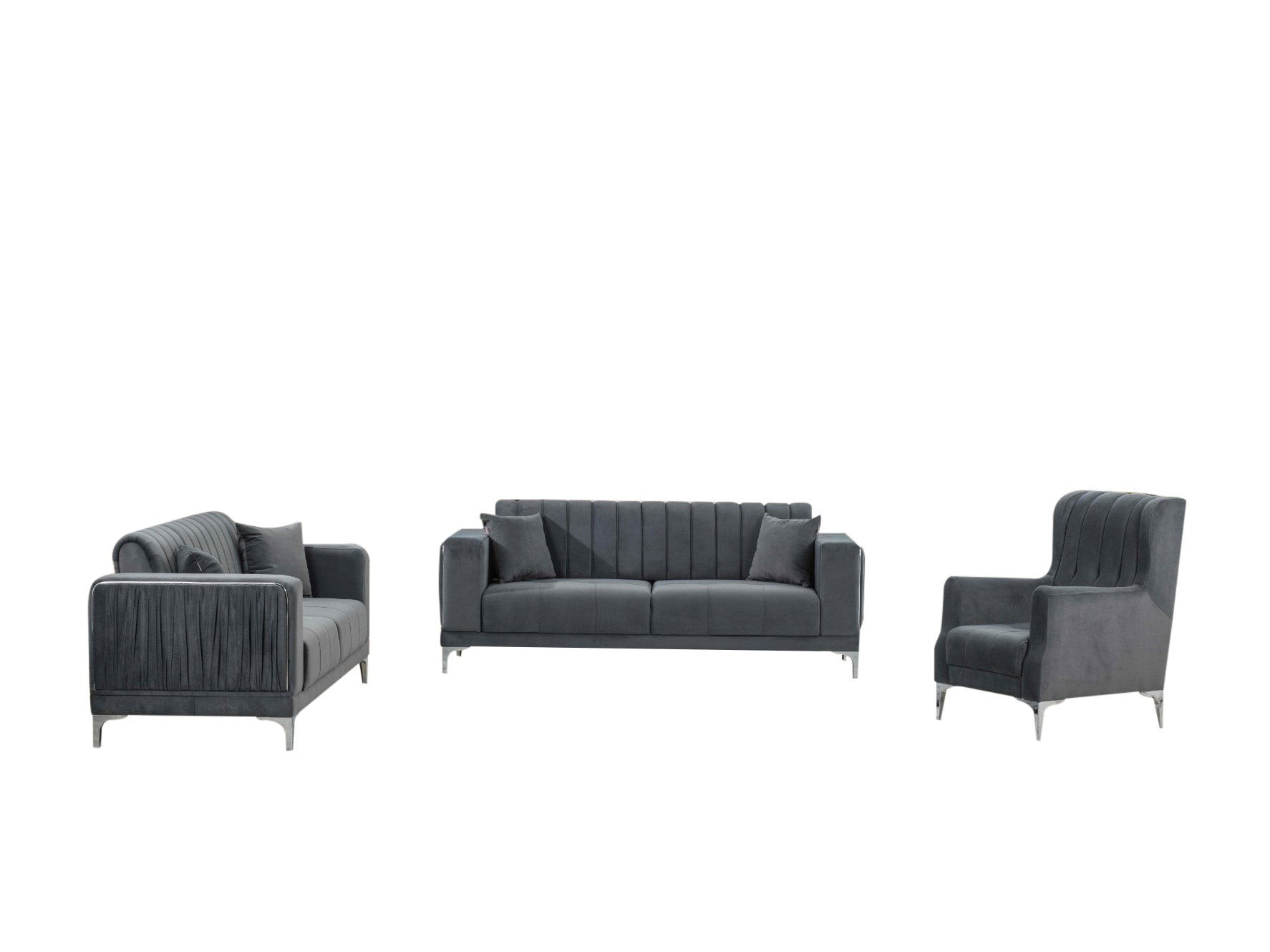 Couch-Set Polstergarnitur Palermo Spar-Set mit Bettfunktion
