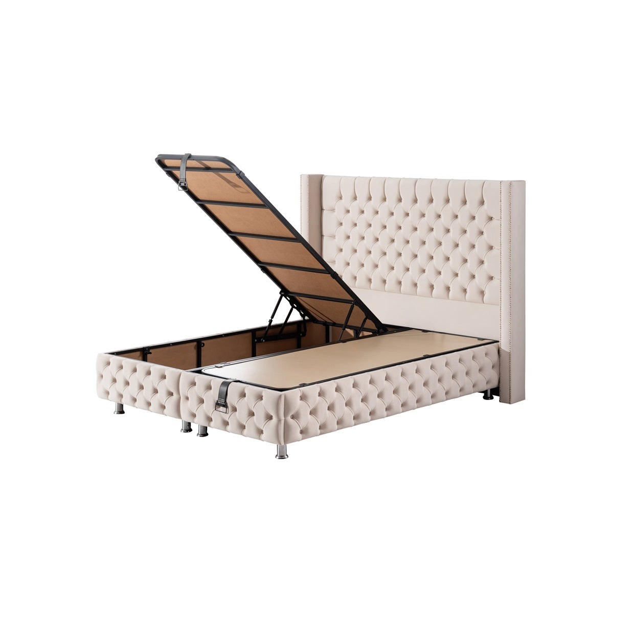 Boxspringbett SOFİA mit Bettkasten inkl. Matratze