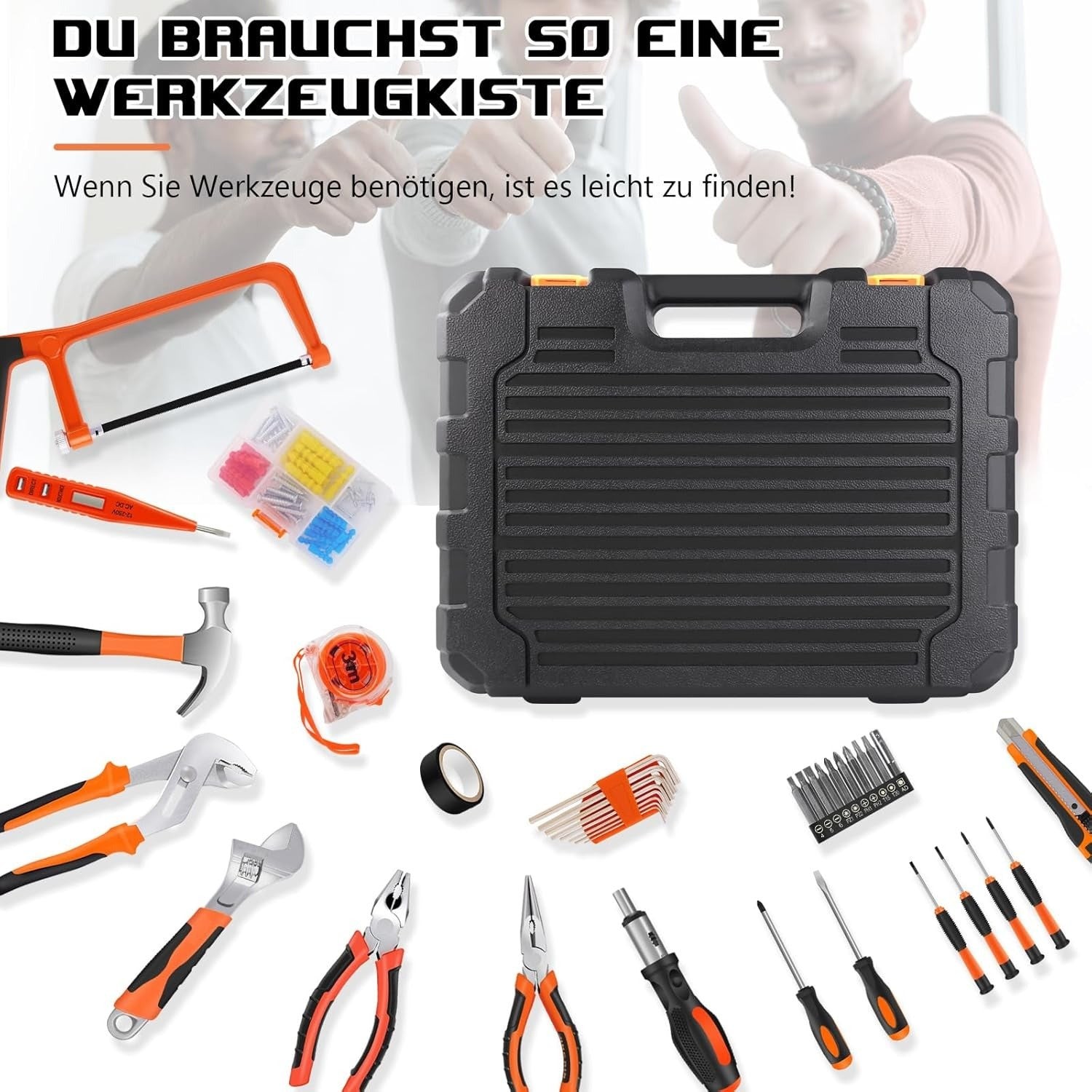 102-teilig Werkzeugkoffer mit Werkzeug Bestückt - Schraubenschlüssel