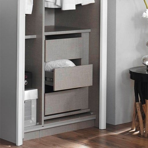 Schubladeneinsatz Zubehör für Schränke der Breite 48 cm, Tiefe 46 mit 3 Schubladen