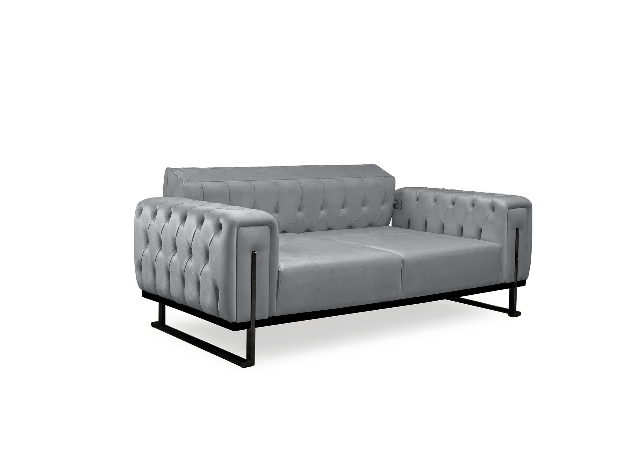 Bienne Furniture Couchgarnitur Harmonie 3-Sitzer+2-Sitzer+Sessel (Schwarz Farben, Grau)