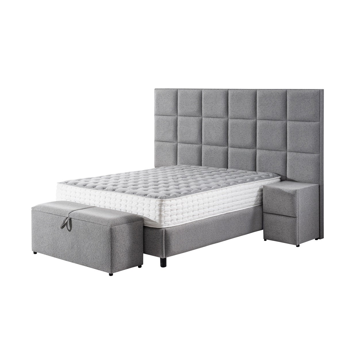 Boxspringbett  LİZBON mit Bettkasten inkl. Matratze & Aufbauservice