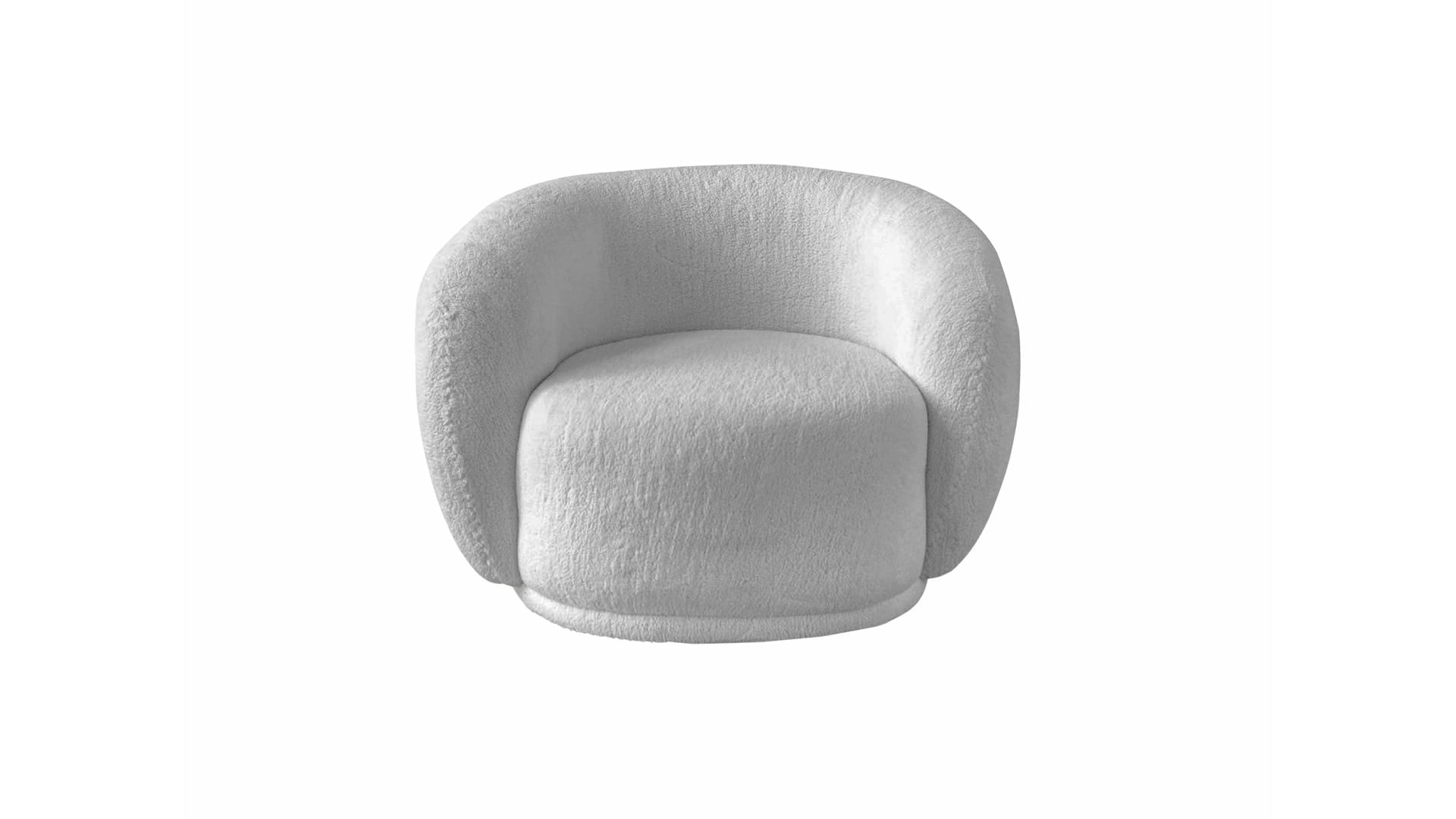 Sessel Bohne 1-Sitzer Lounch-Couch in Teddy-Plüschstoff