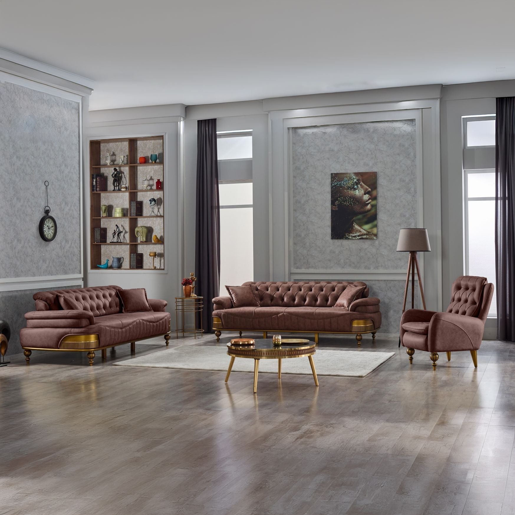 Couchgarnitur Polstergarnitur BEST 3 Sitzer mit Bettfunktion