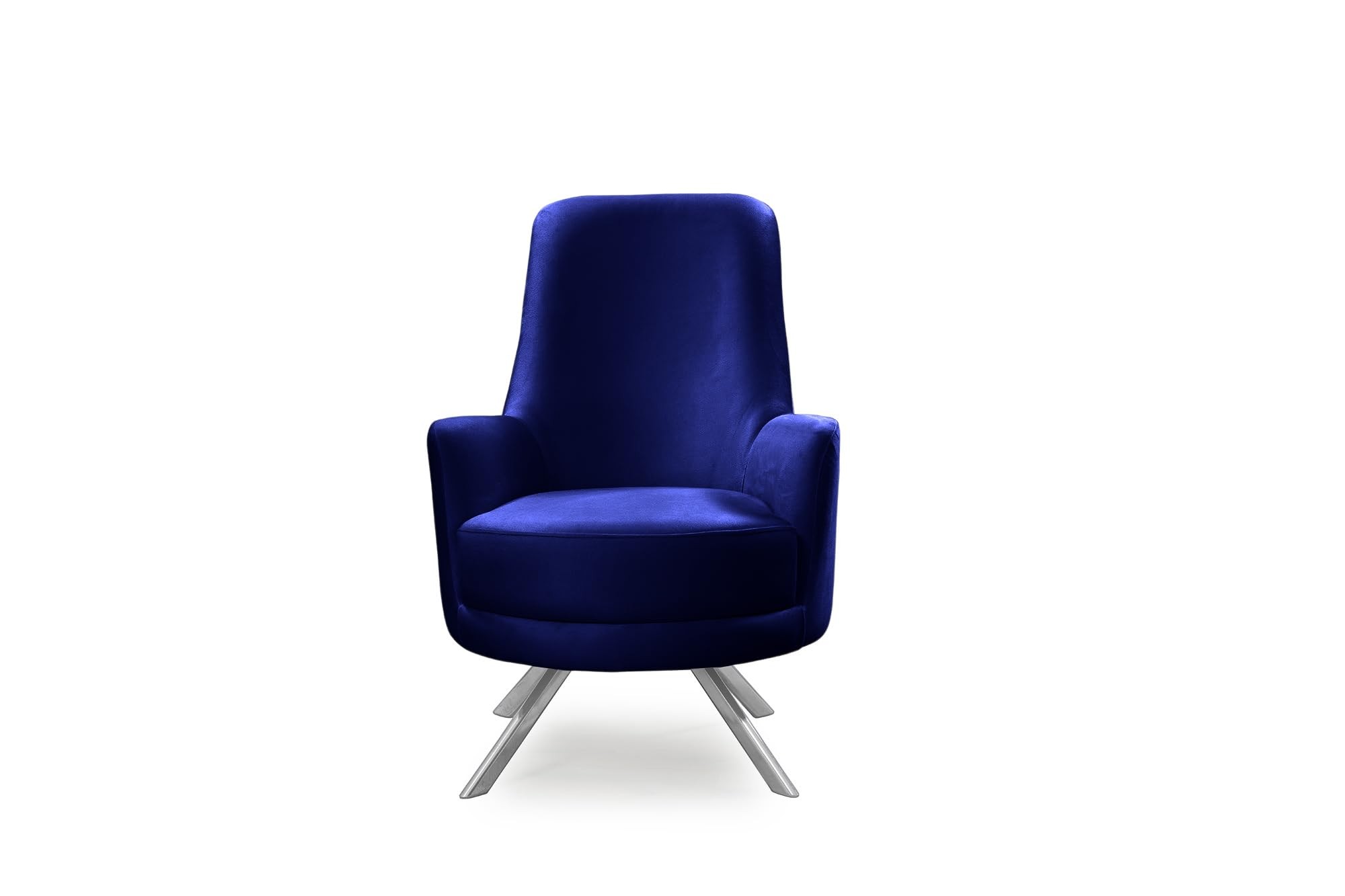Bienne Furniture Couchgarnitur Harmonie 3-Sitzer+2-Sitzer+Sessel (Chrom Farben, Blau)