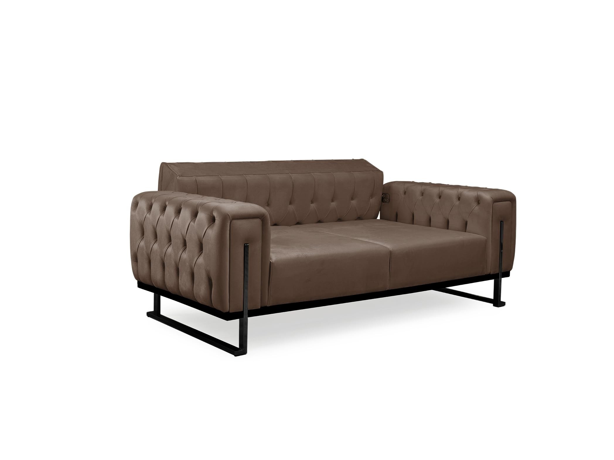 Bienne Furniture Couchgarnitur Harmonie 3-Sitzer+2-Sitzer+Sessel (Schwarz Farben, Braun)