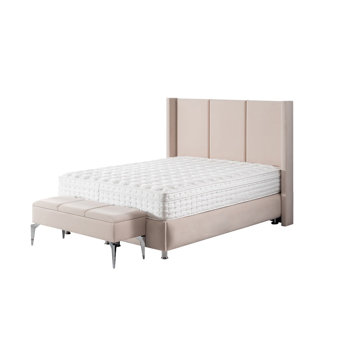 Boxspringbett PARİS mit Bettkasten inkl. Matratze