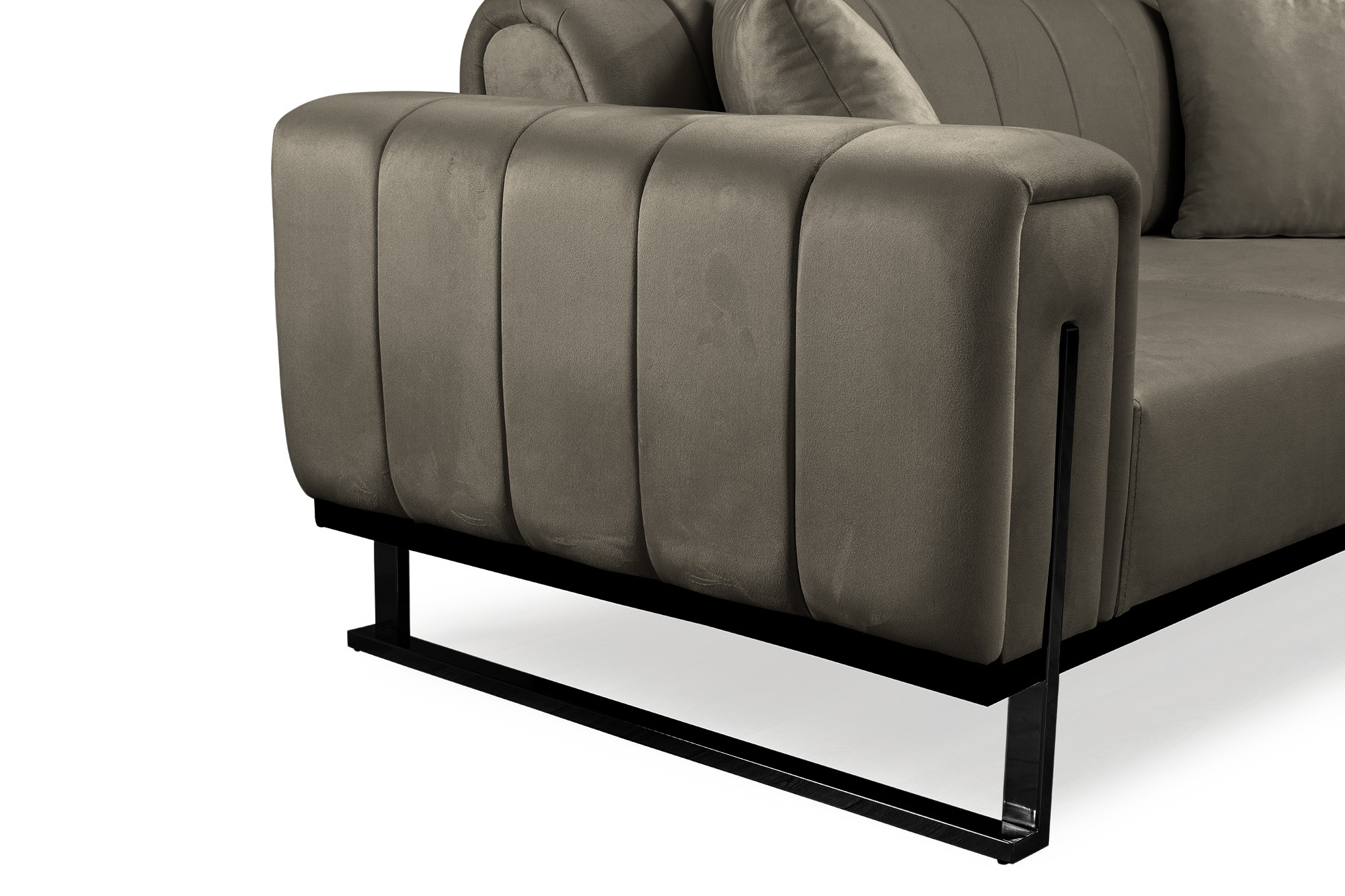 Elegance Couchgarnitur Spar Set in 6 versch. Farben und 3 Kufen-Farben