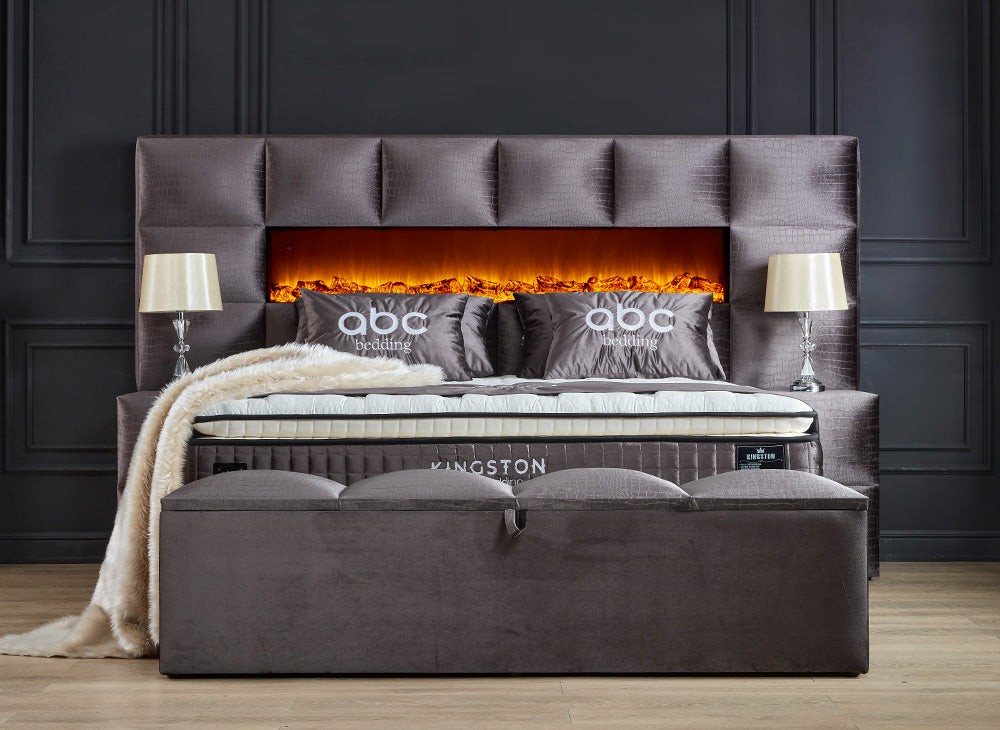 Abc bedding Boxspringbett KINGSTON, mit Bettkasten inkl. Matratze & Aufbauservice
