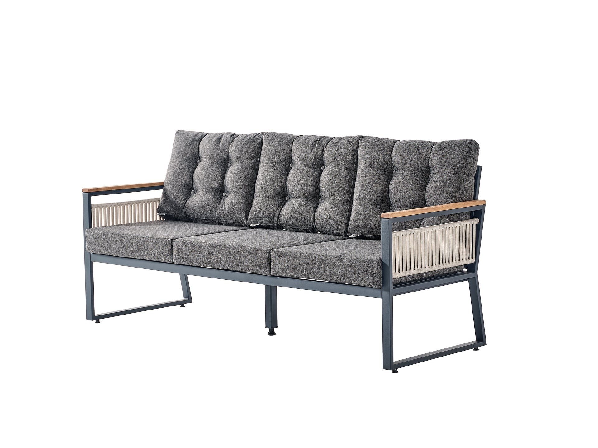 Palma Gartentisch mit 3-2 Stühle Grau Farbe