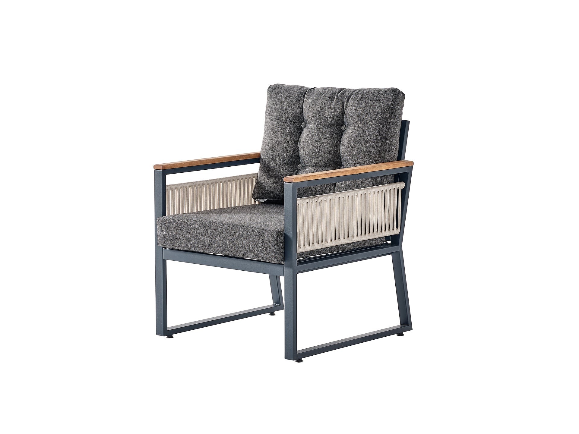 Palma Gartentisch mit 3-2 Stühle Grau Farbe