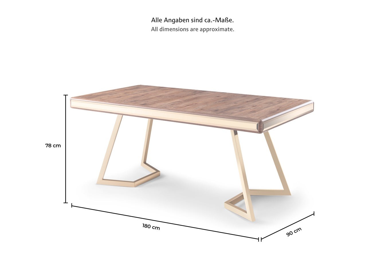 BERLİN ESSGRUPPE-SET Nussbaum Farben inkl. 6 Stühle