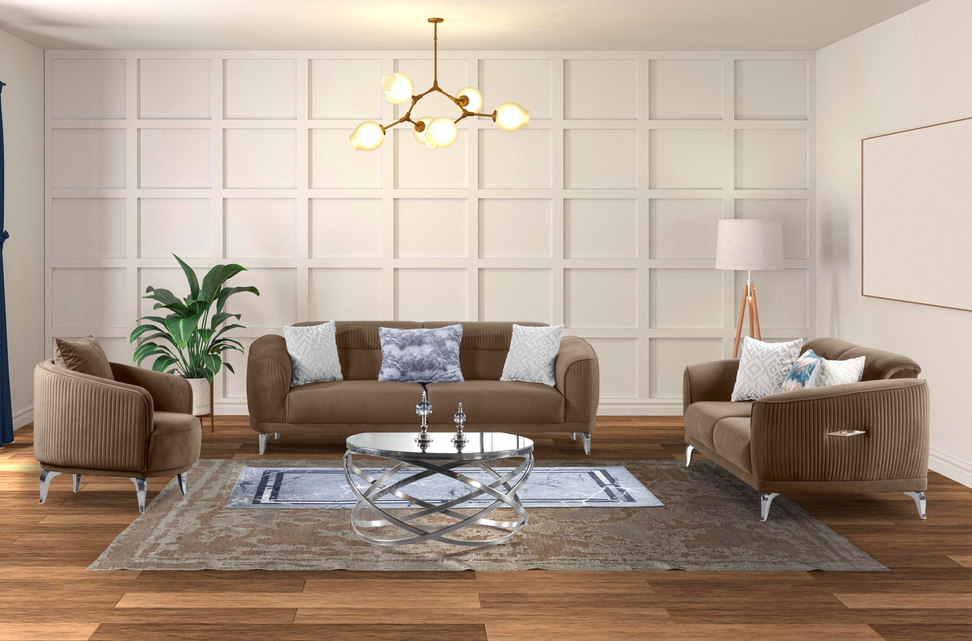Couch-Set Polstergarnitur Evora Spar-Set