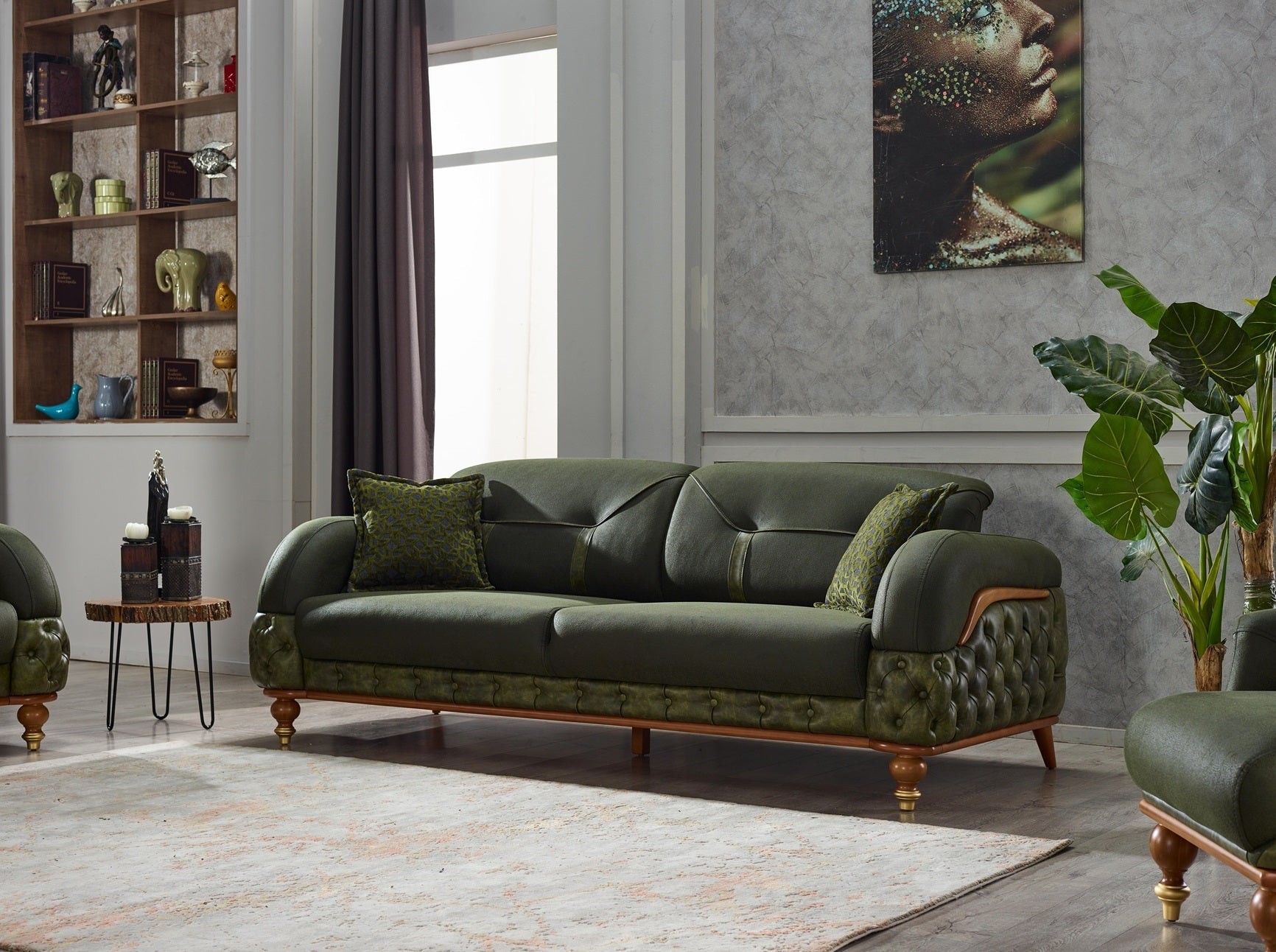 Couchgarnitur MONTE im Spar Set, 3-Sitzer mit Bettfunktion