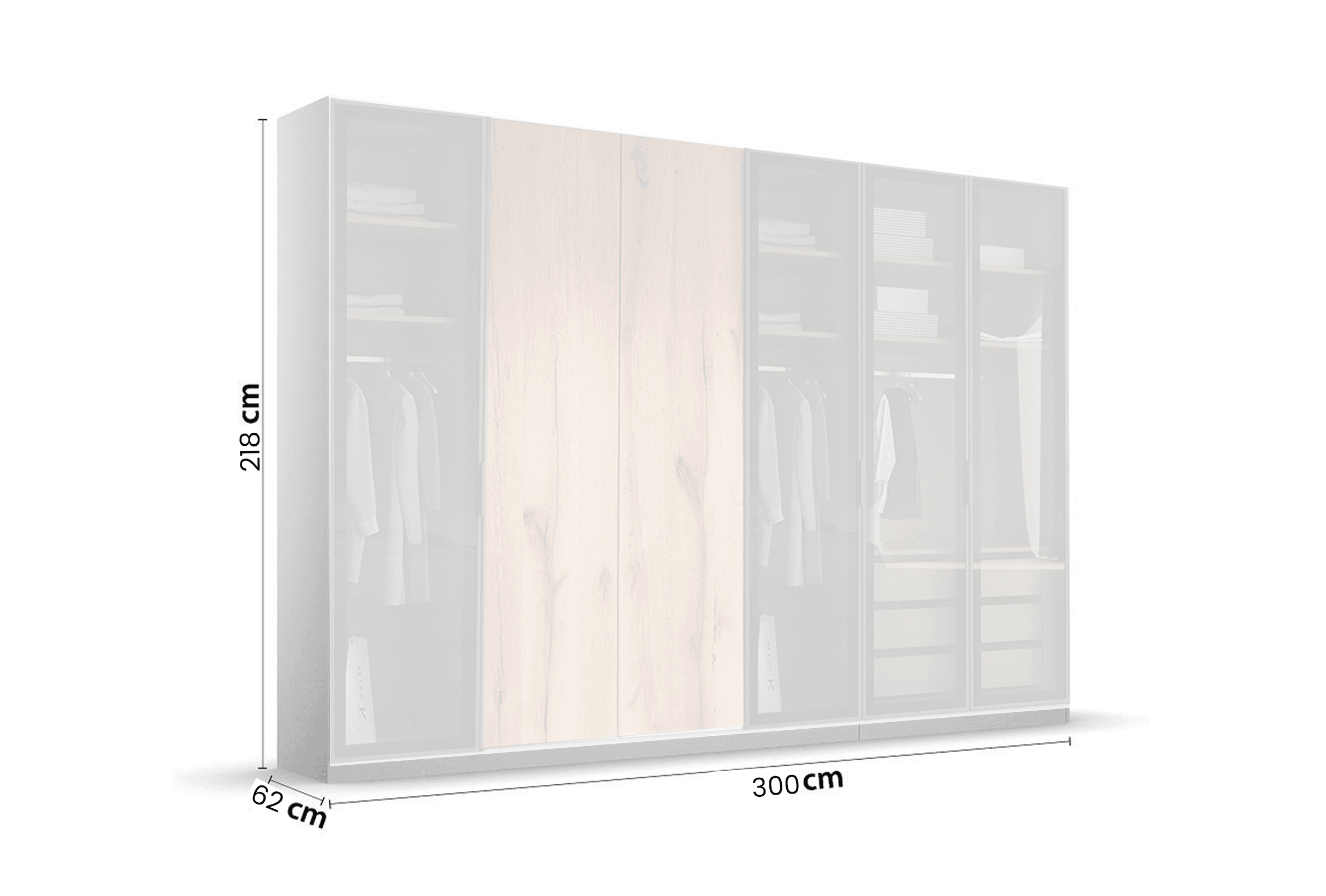 Kleiderschrank Bright Life 300cm Breit 
