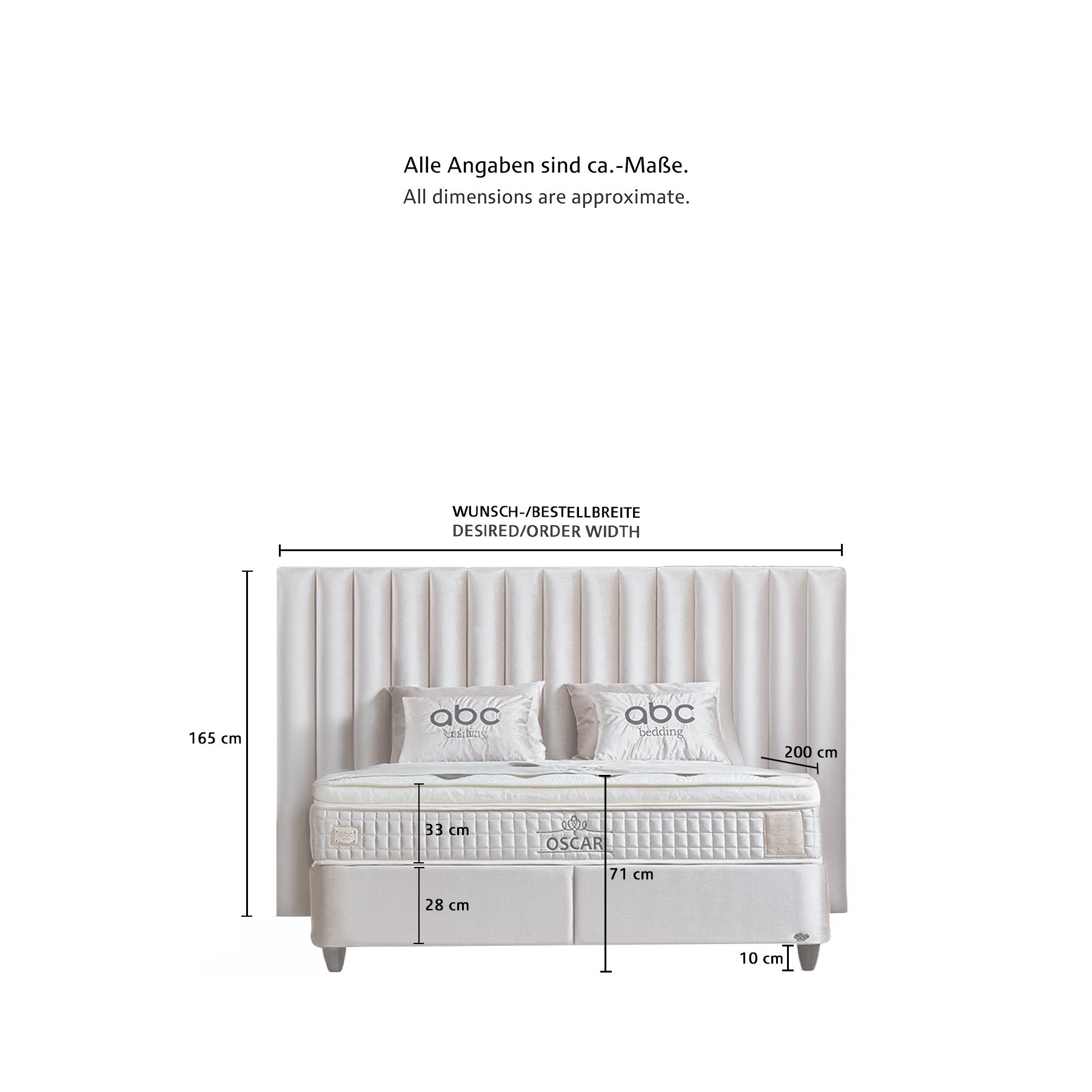 Boxspringbett Polsterbett OSCAR mit Stauraumkasten inkl. Matratze