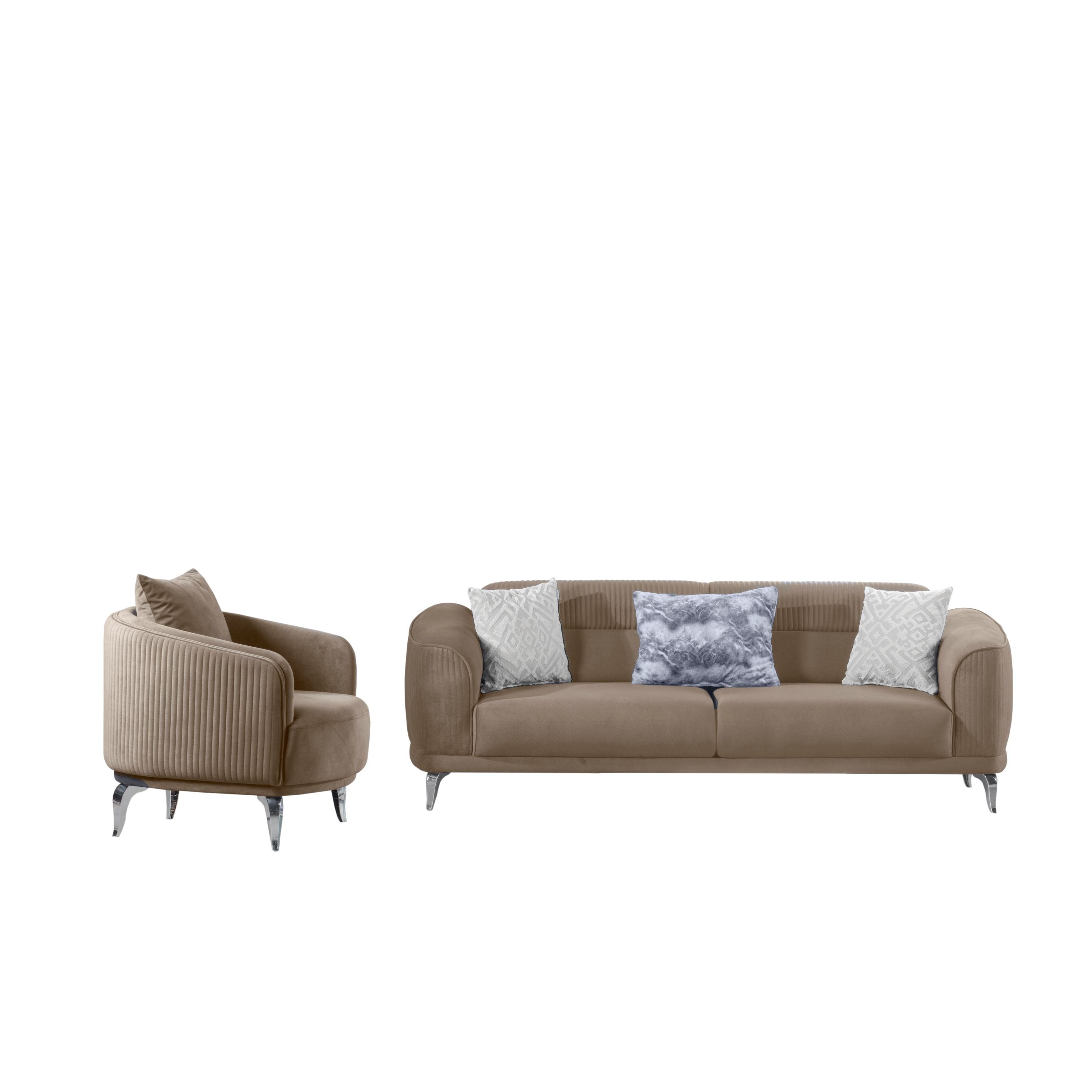 Couch-Set Polstergarnitur Evora Spar-Set