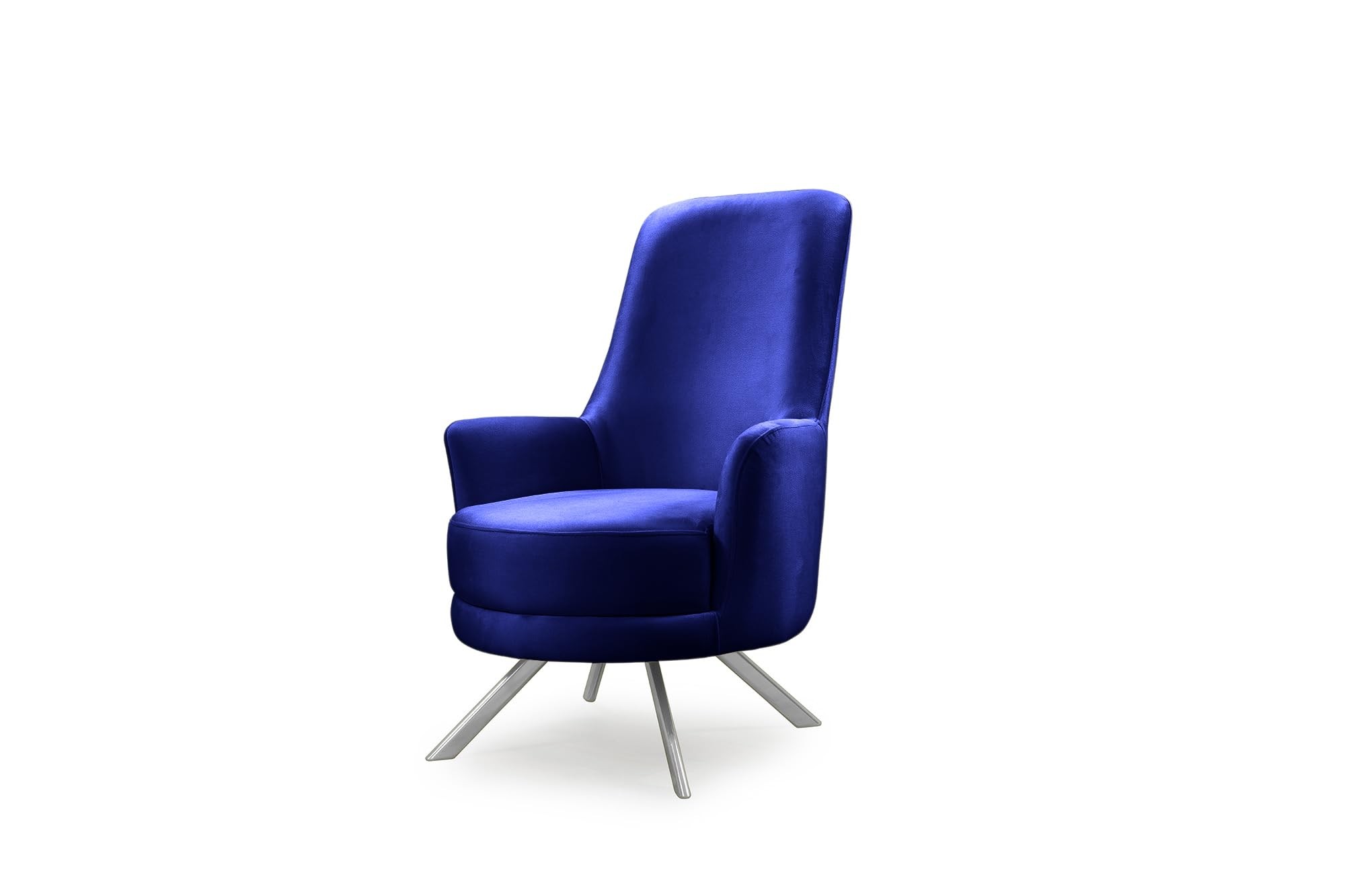 Bienne Furniture Couchgarnitur Harmonie 3-Sitzer+2-Sitzer+Sessel (Chrom Farben, Blau)