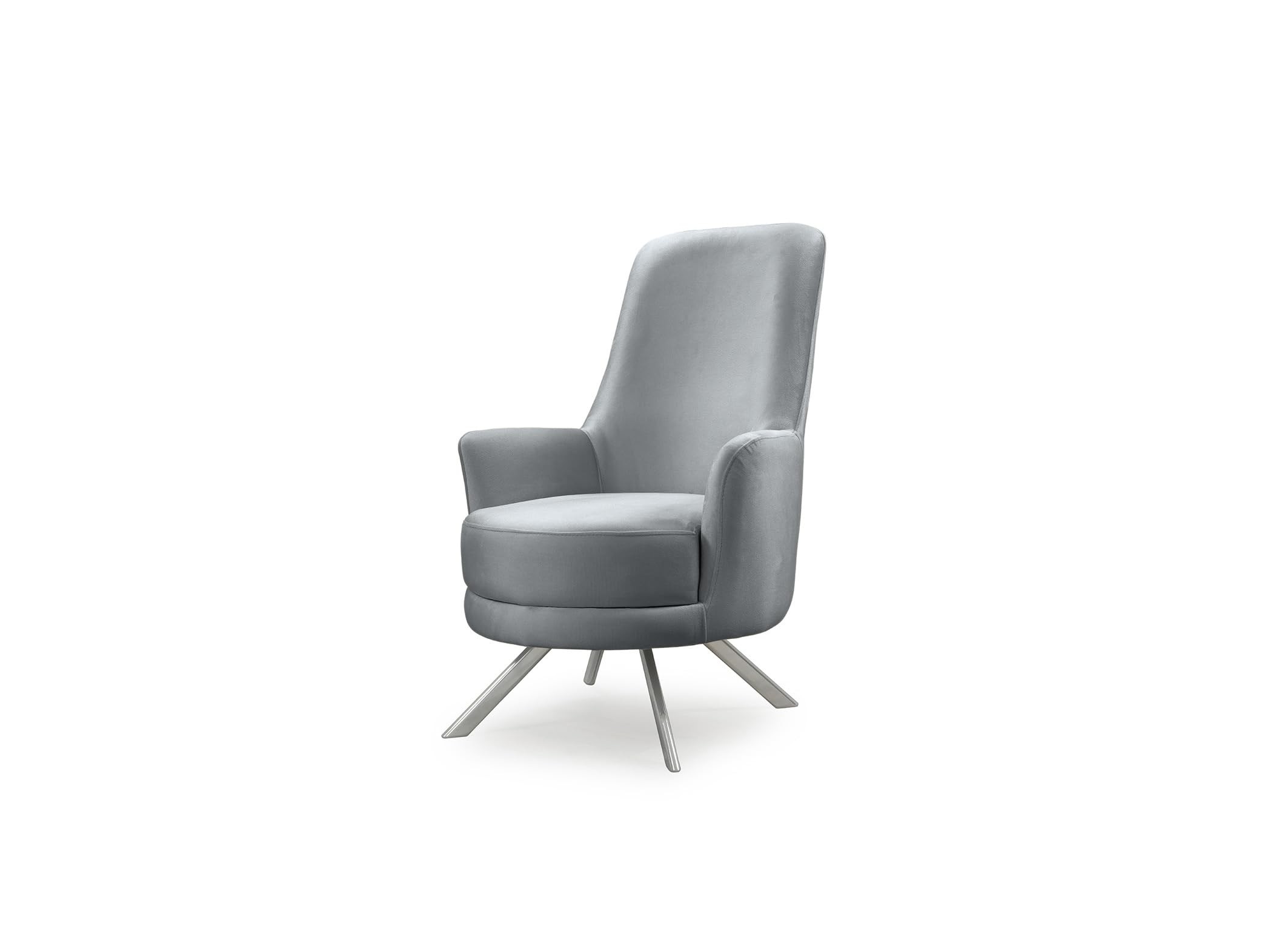 Bienne Furniture Couchgarnitur Harmonie 3-Sitzer+2-Sitzer+Sessel (Chrom Farben, Grau)