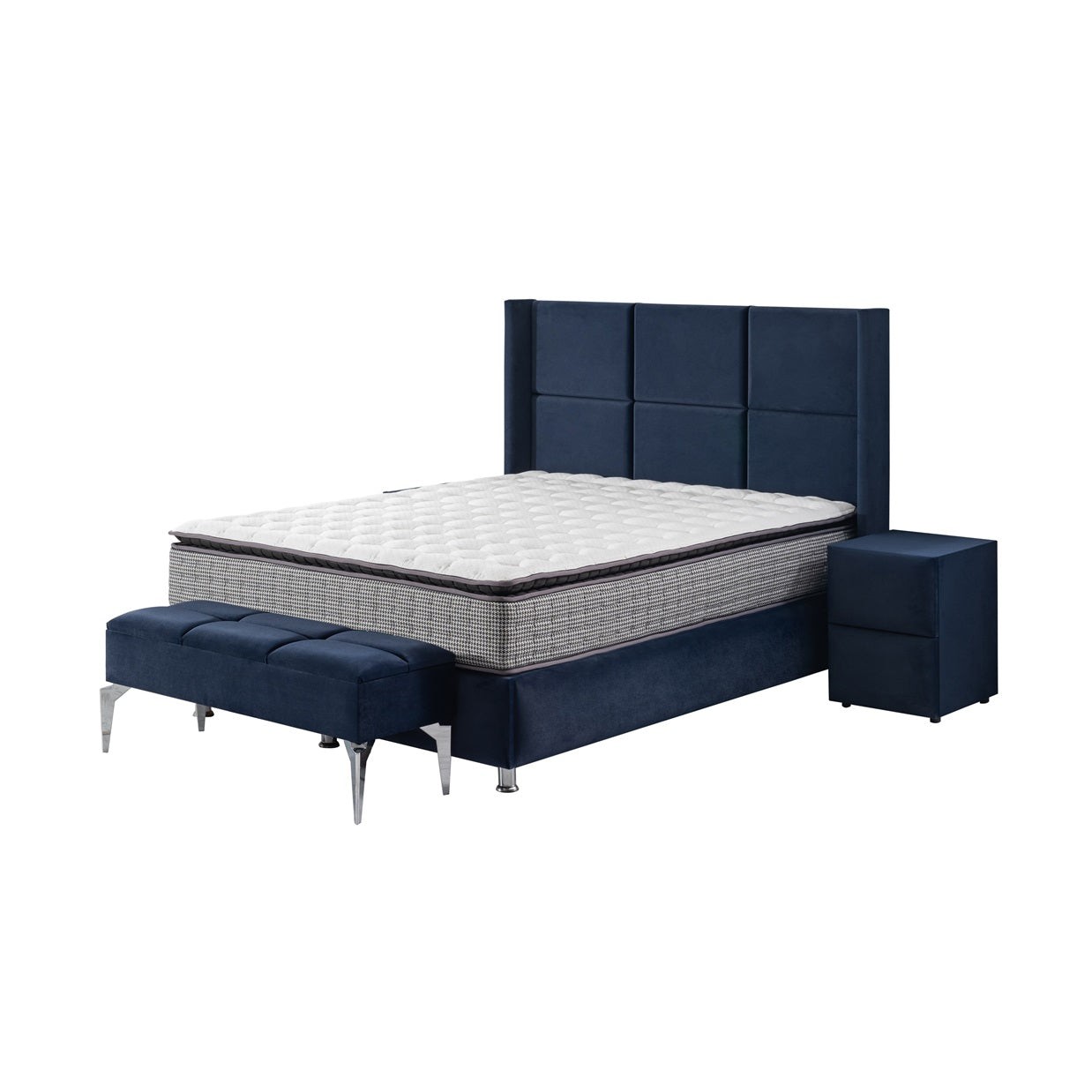 Boxspringbett MİLAN mit Bettkasten inkl. Matratze
