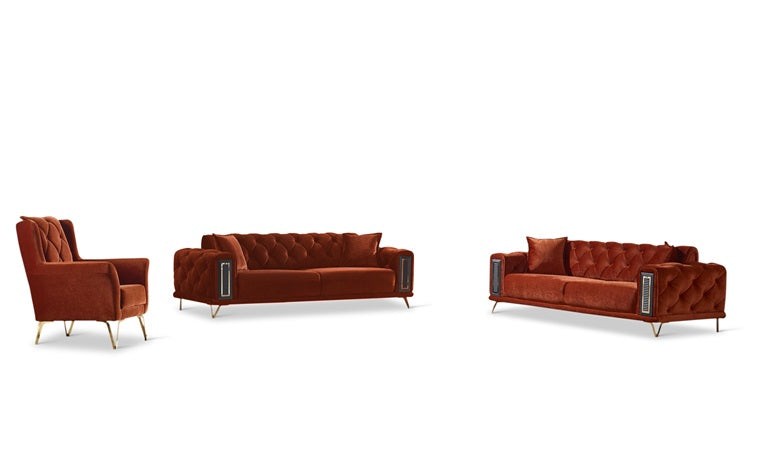 Couchgarnitur Polstergarnitur Diamond 3 Sitzer mit Bettfunktion