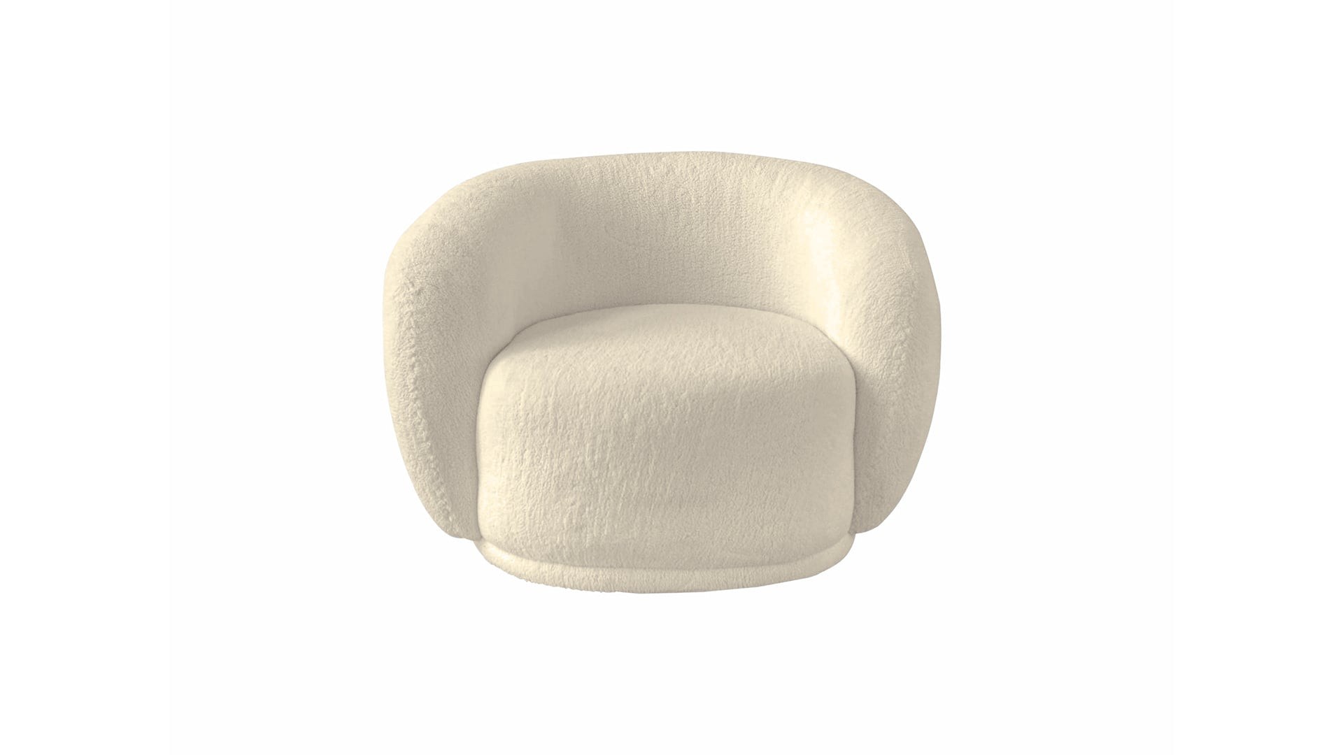 Sessel Bohne 1-Sitzer Lounch-Couch in Teddy-Plüschstoff