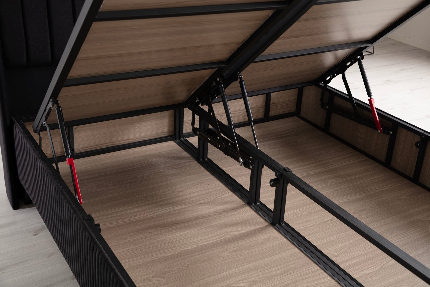 L-RNZ VALANSİ Boxspringbett mit Bettkasten inklusive Bett und Aufbauservice