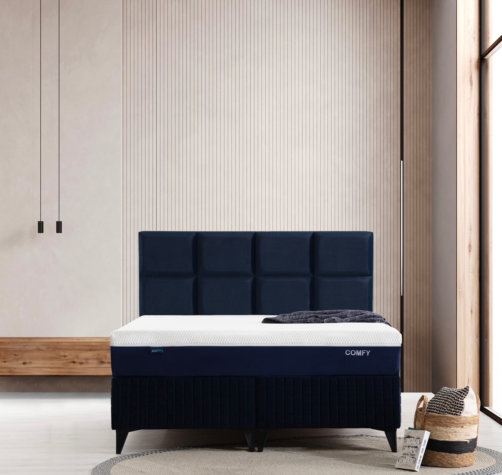 COMFY Boxspringbett mit Bettkasten inkl. Matratze